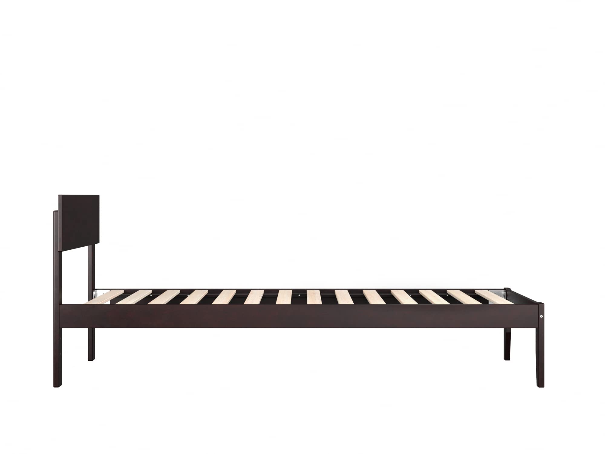 AFI Boston Twin XL Size Platform Bed Frame in Espresso Finish - Sturdy Wooden Bed Base with Underbed Storage Space | Perfect for Dorms, Small Bedrooms & Guest Rooms
