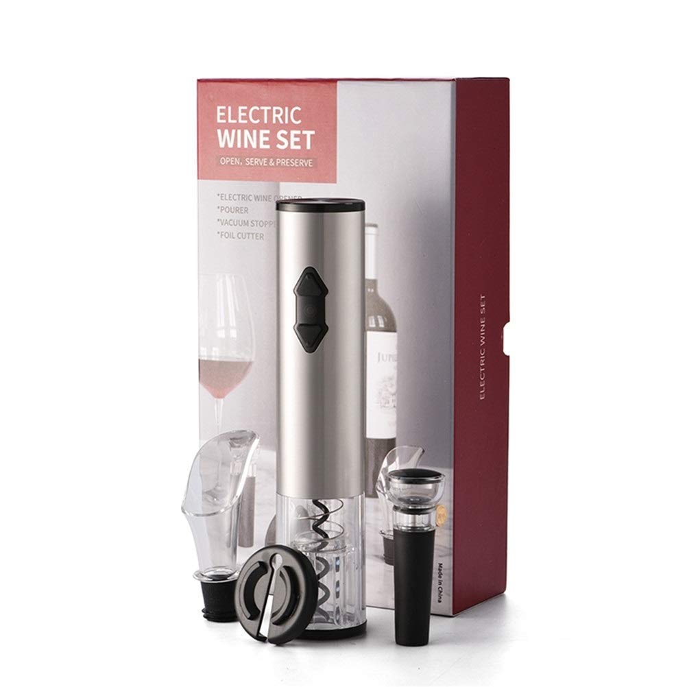 Automatic Electric Wine Bottle Opener - Stainless Steel Mini Wine Aerator Set with Smart Sensor | Perfect for Home Bars, Dinner Parties & Wine Lovers Gifts