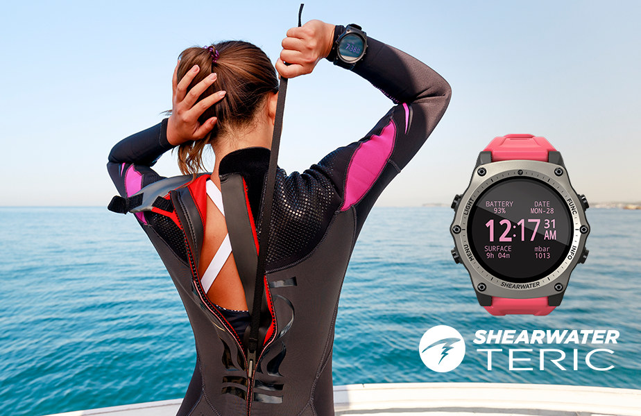 Shearwater Teric Air Integrated Dive Computer - Wrist Mounted Scuba Diving Computer with Wireless Air Integration & Multi-Gas Support for Professional and Recreational Divers
