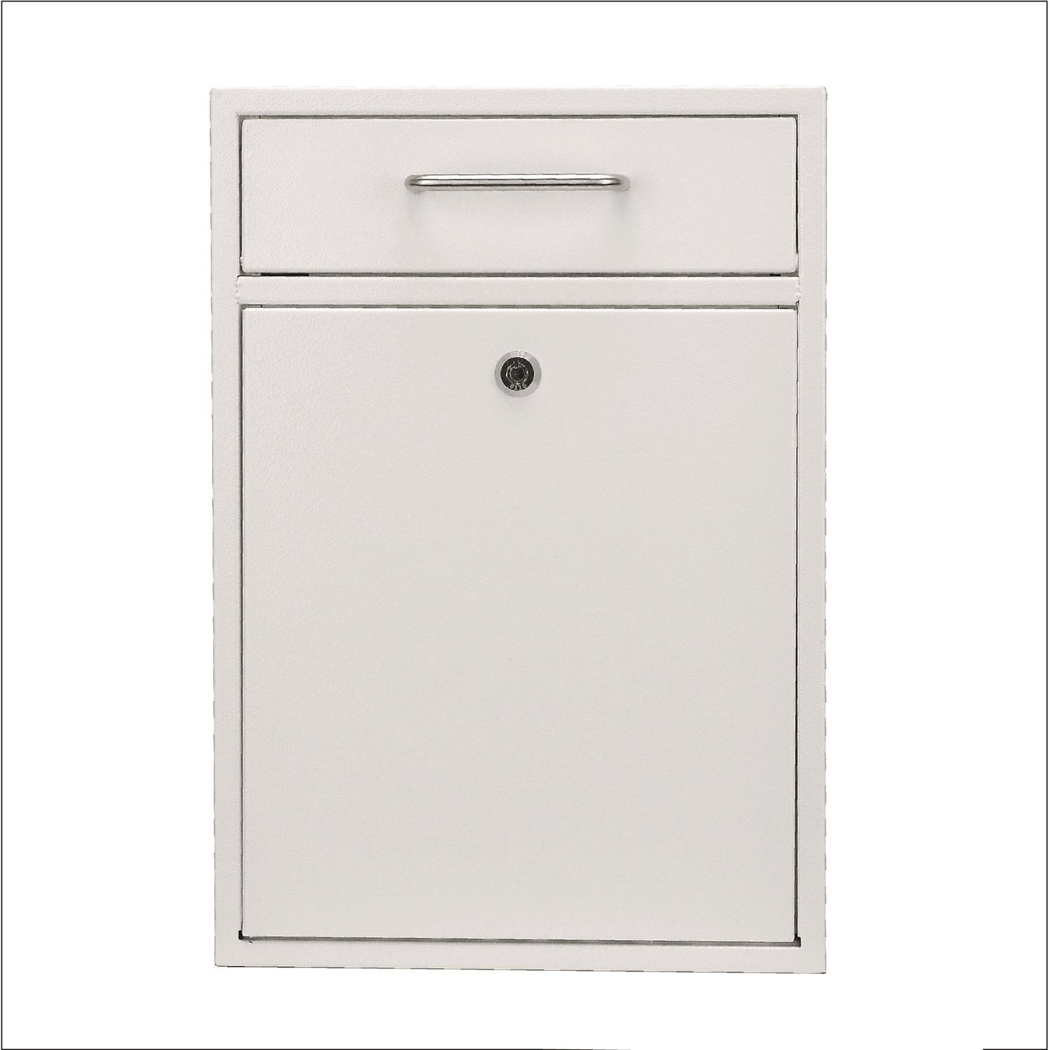 AdirOffice Large Wall Mounted Secure Drop Box - 11.2 x 4.7 x 16.2 Inches - White Mailbox for Home, Office & Business - Perfect for Secure Package & Document Delivery