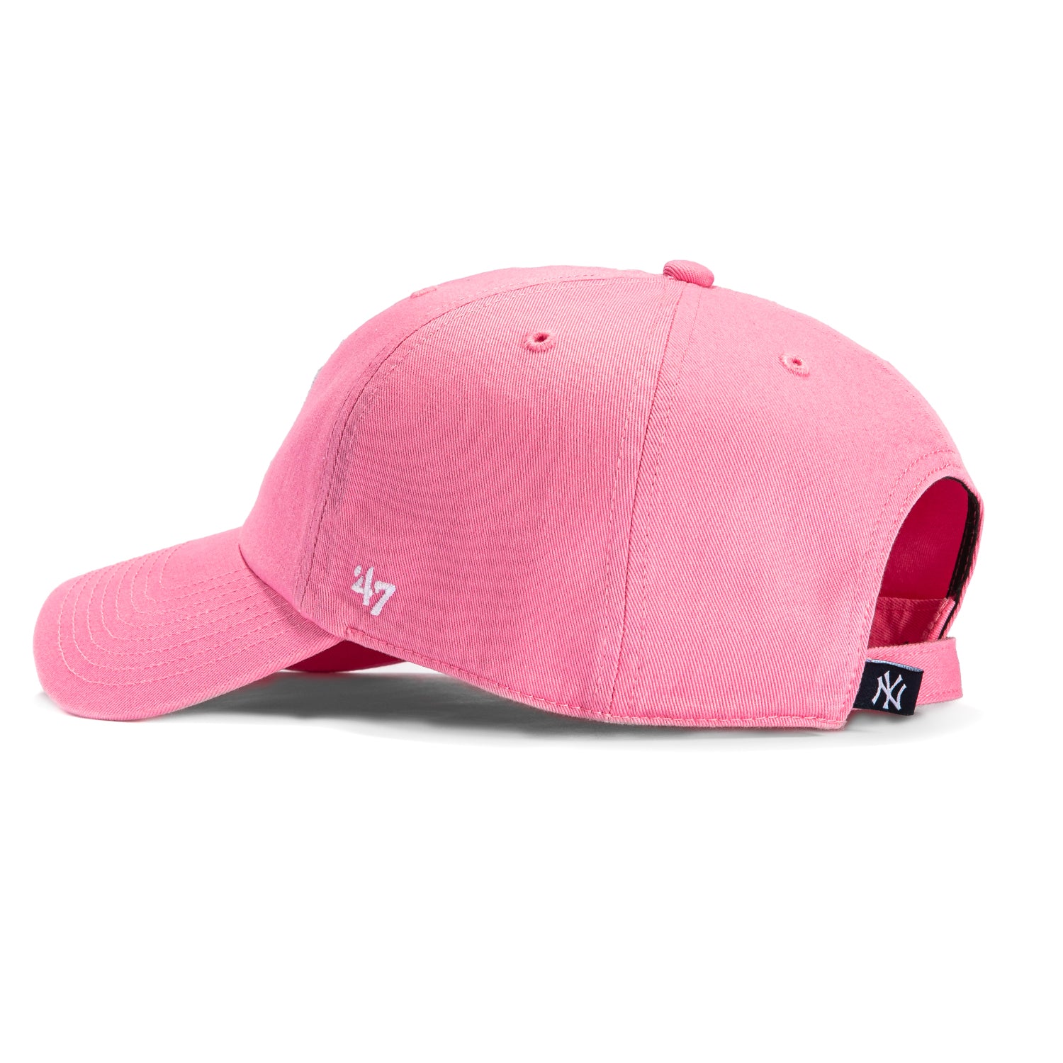 47 Brand New York Yankees Cleanup Adjustable Baseball Cap - Pink | Fashionable MLB Hat for Women & Men | Perfect for Games, Streetwear & Casual Outfits