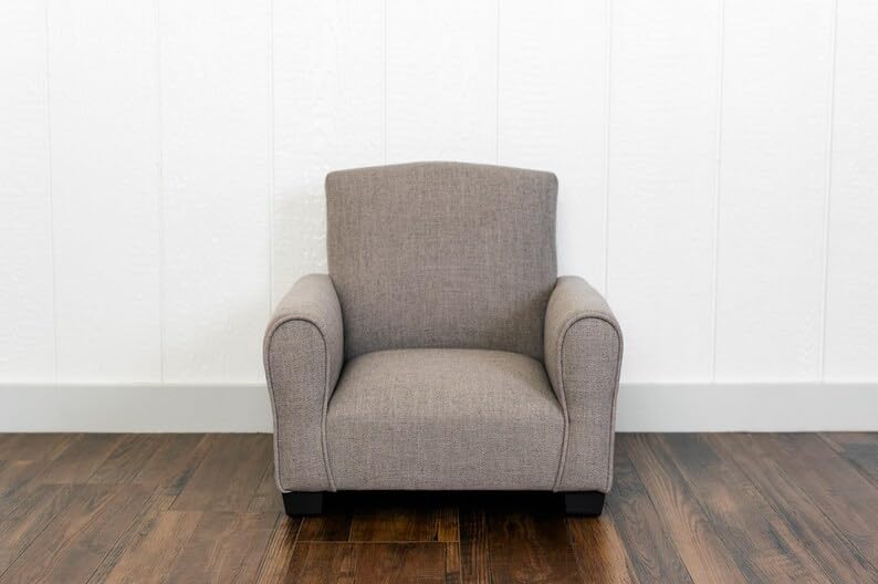 Personalized Kids Rocking Chair - Custom Toddler Chair with Textured Taupe Finish | Perfect for Nursery, Bedroom & Playroom Decor | Gift for Boys & Girls