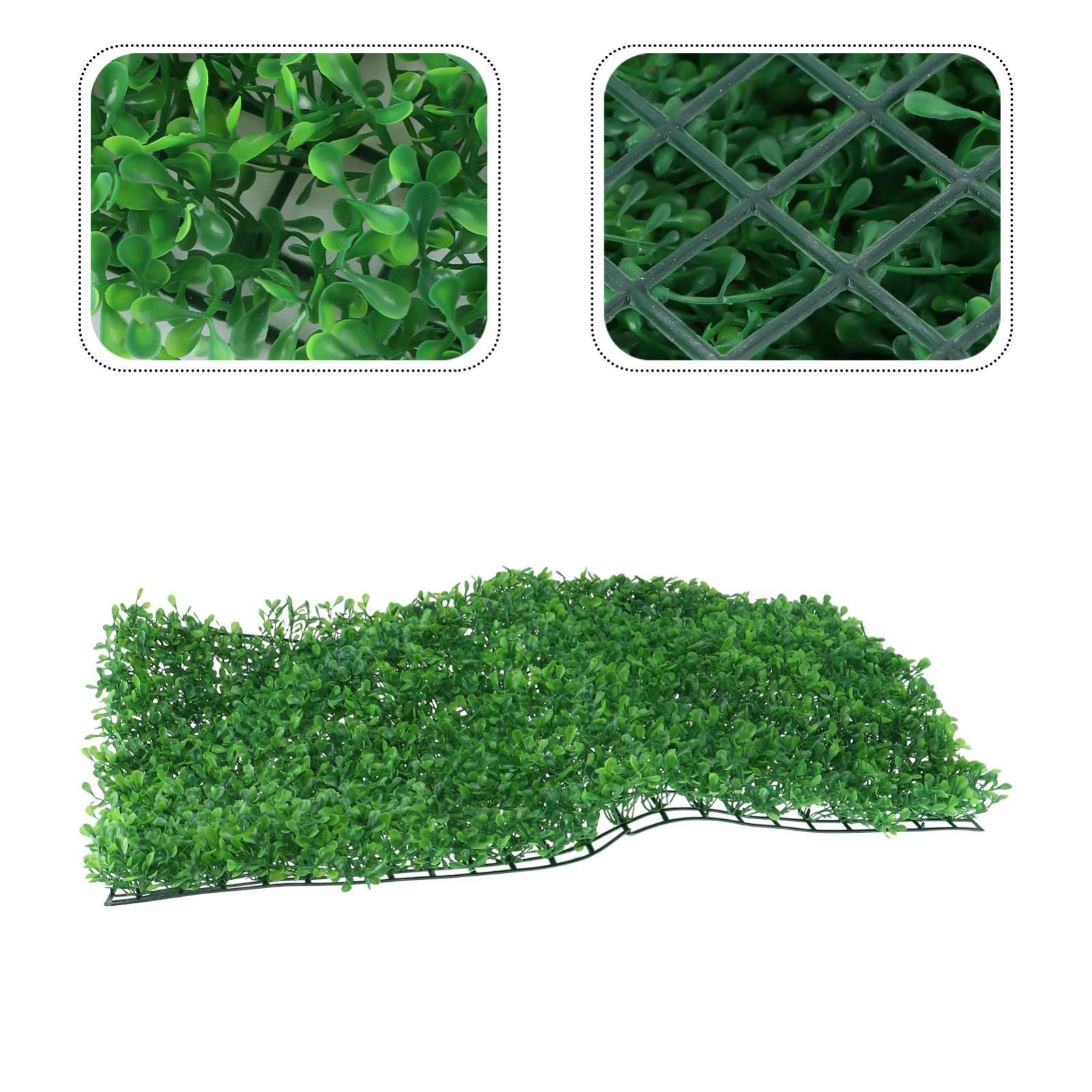 1Pc Artificial Boxwood Hedge Mat - Synthetic Grass Turf Wall Decor, Faux Plant Rug Patch for Garden, Backdrop & Indoor/Outdoor Use - Perfect for Home, Office, Wedding & Event Decoration