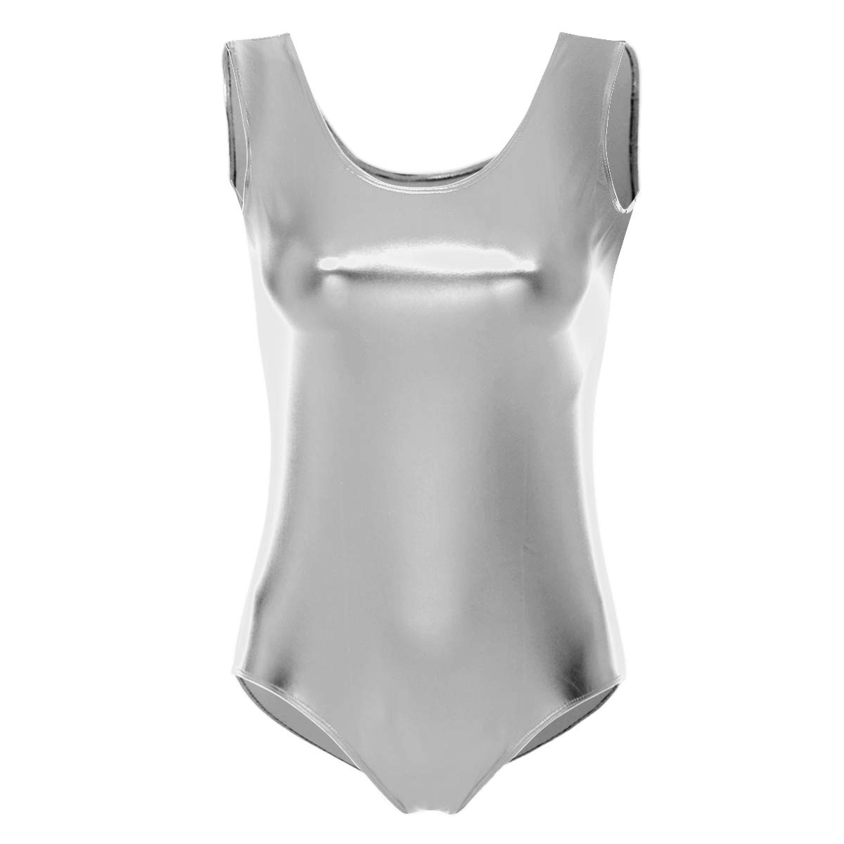 Shiny Women's Metallic Ballet Leotard - Sleeveless Dance Camisole Gymnastics Bodysuit for Ballerina, Dancewear & Clubwear | Perfect for Ballet Practice, Dance Performances & Costume Parties