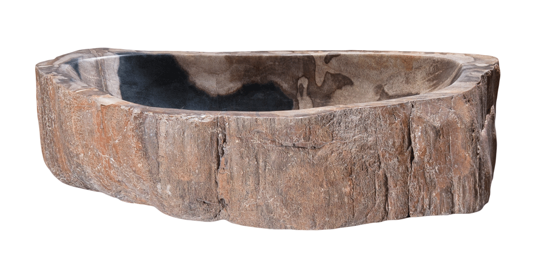 Natural Petrified Wood Bathroom Sink - 17