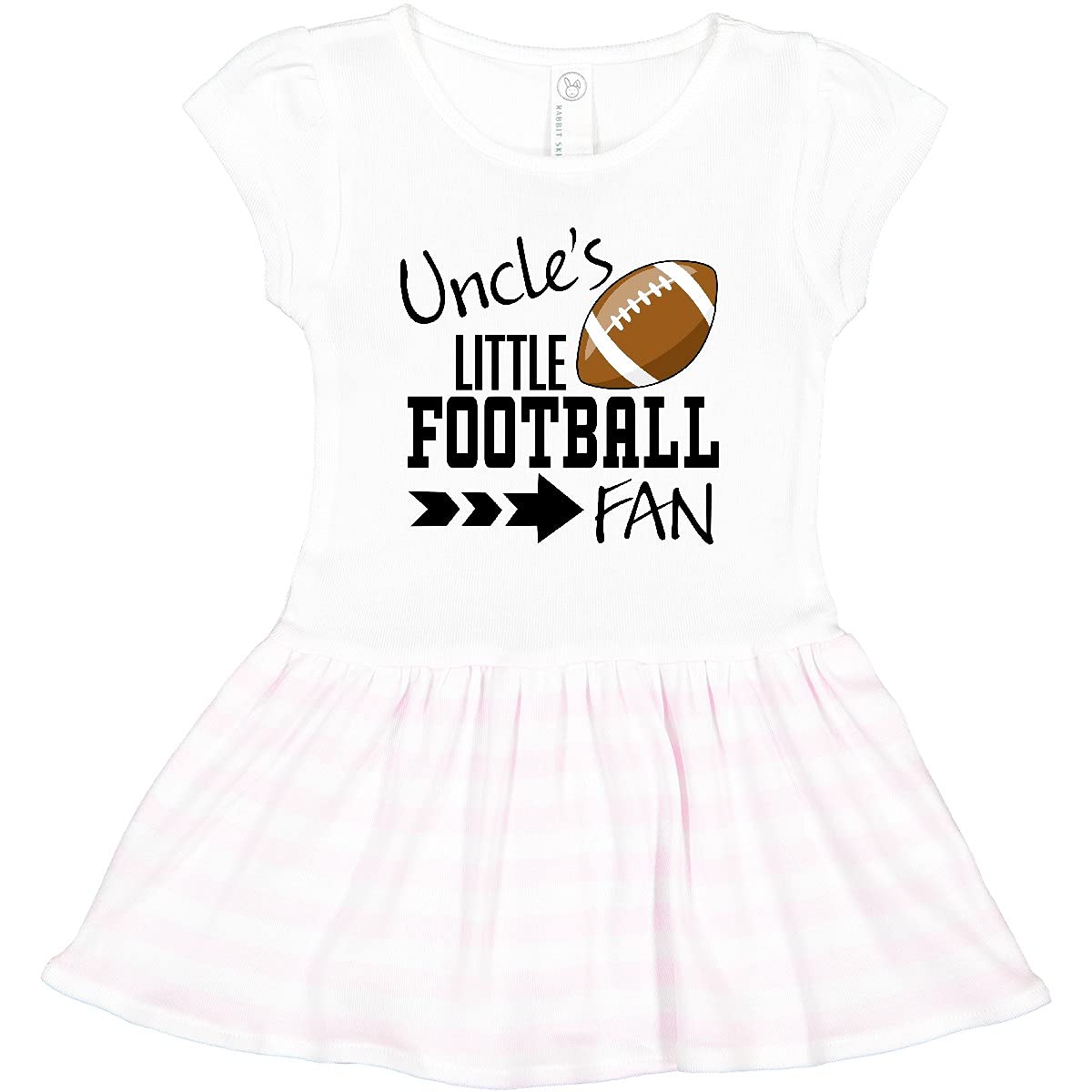 Inktastic Uncle's Little Football Fan Toddler Dress - Adorable NFL Inspired Outfit for Baby Girls & Boys - Perfect for Game Day, Family Photos & Playdates