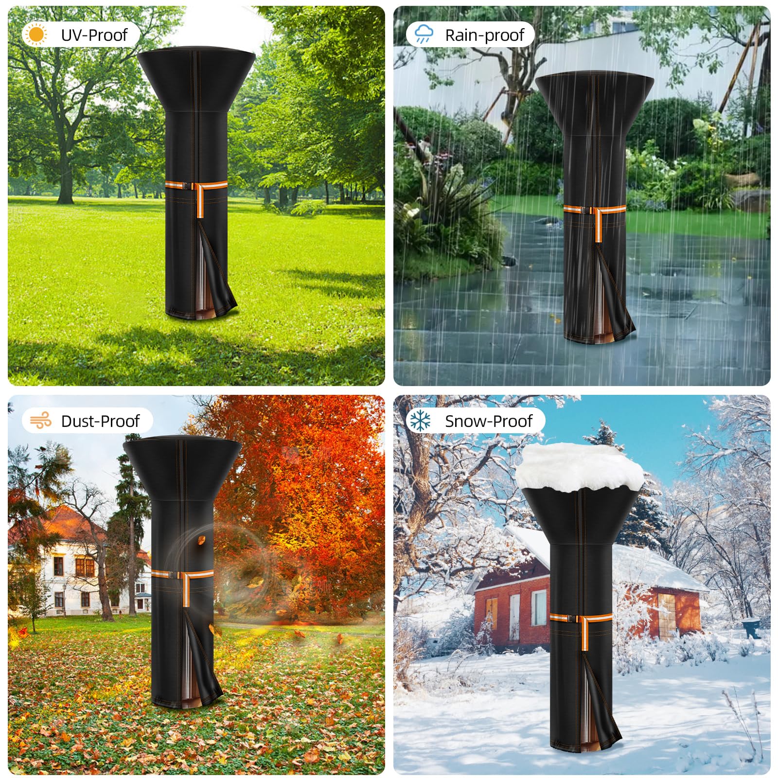 **Heavy Duty 420D Oxford Waterproof Patio Heater Cover - 87