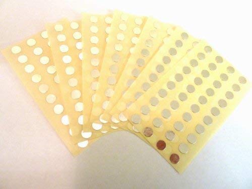 6mm Round Color Code Stickers - 270 Shiny Silver Labels for Organizing