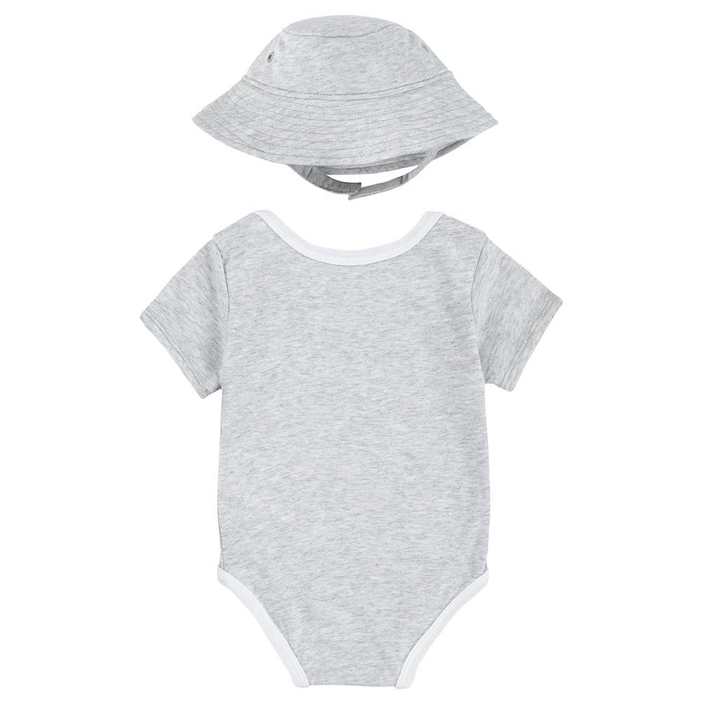 Nike Baby Boy Bucket Hat & Bodysuit 2-Piece Set - Soft Cotton Outfit for Newborns & Infants - Perfect for Summer, Beach, and Outdoor Adventures