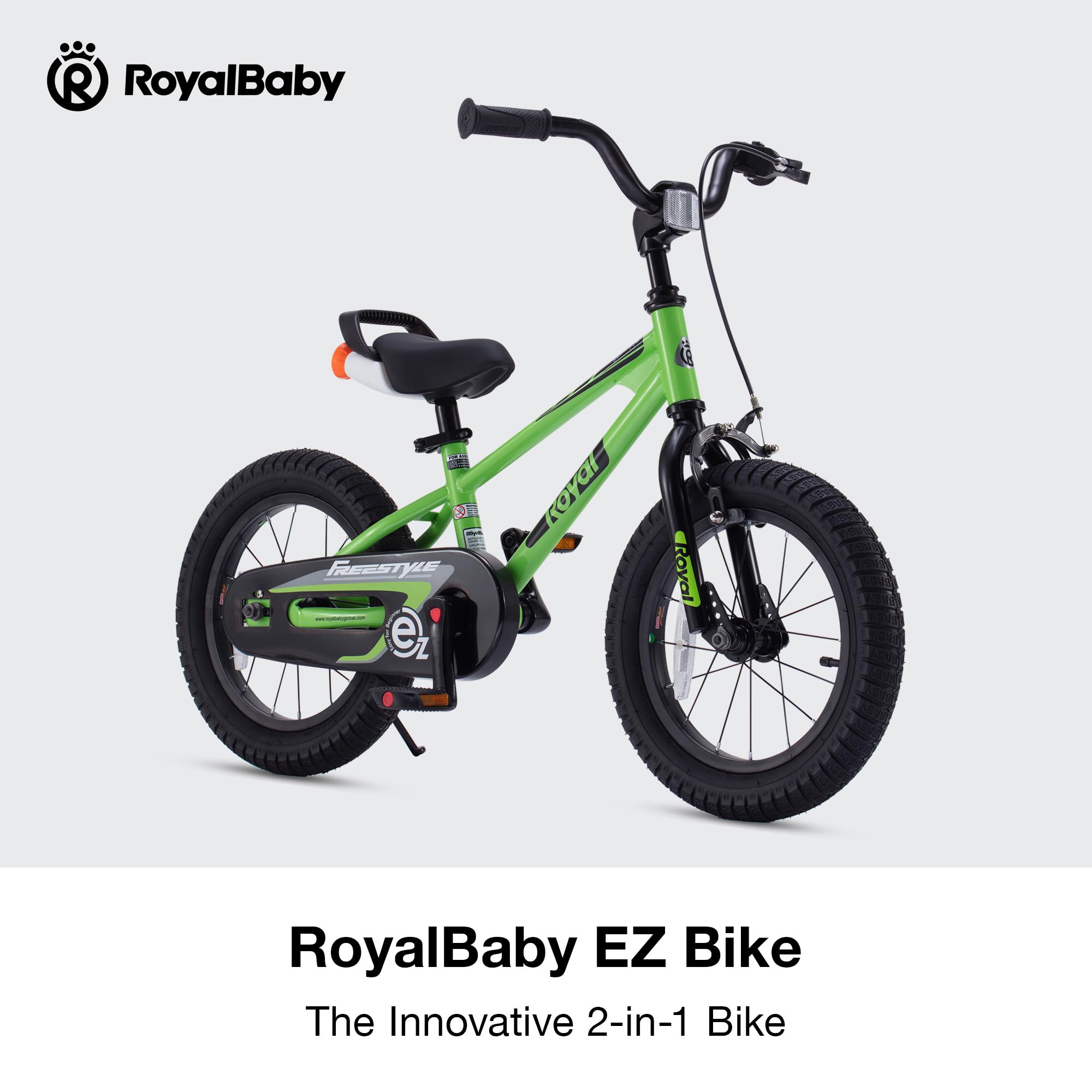 RoyalBaby Kids Bike - 12-18 Inch Freestyle Training Bicycle for Toddlers to Big Kids | Easy Balance to Pedal Learning | Perfect for Backyard Riding, Park Adventures & First Bike Experience