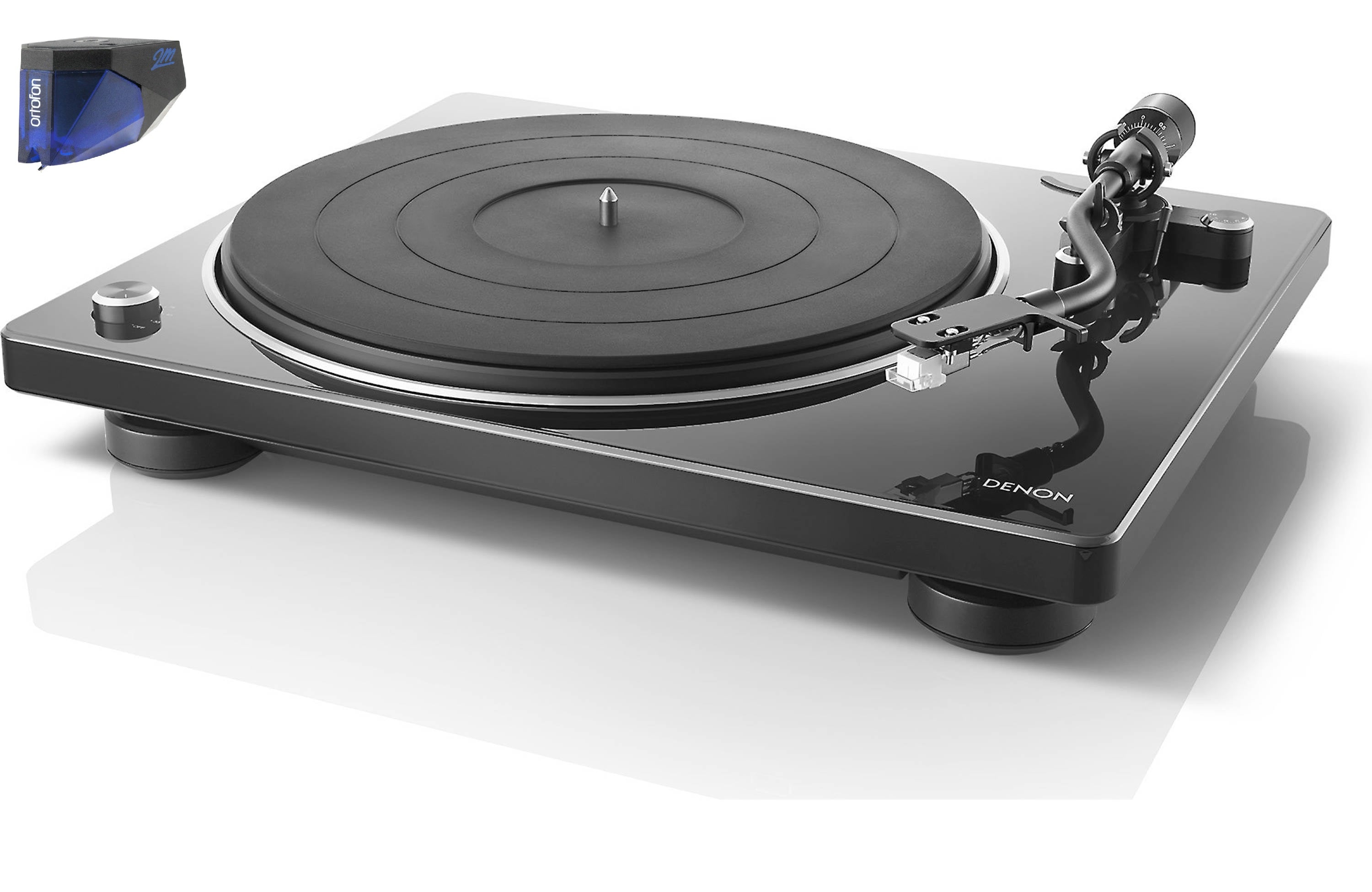 Denon DP-400 Fully Automatic Turntable with Ortofon 2M Blue Cartridge - Premium Vinyl Record Player for Audiophiles, Perfect for Home Listening & Music Enthusiasts