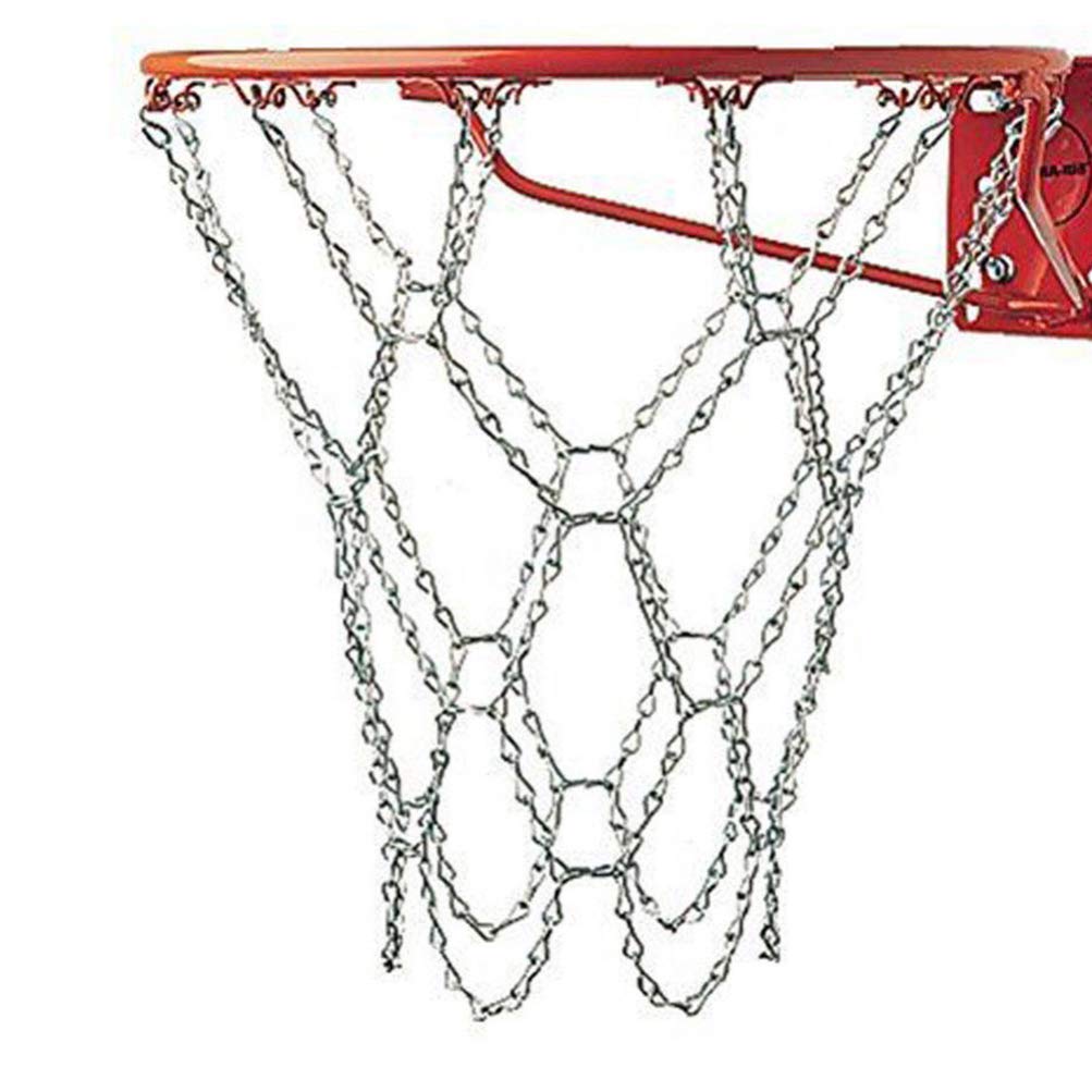 Heavy Duty Galvanized Steel Basketball Net - 2pcs Metal Chain for Indoor/Outdoor Courts - Perfect for Driveway & Gym Use