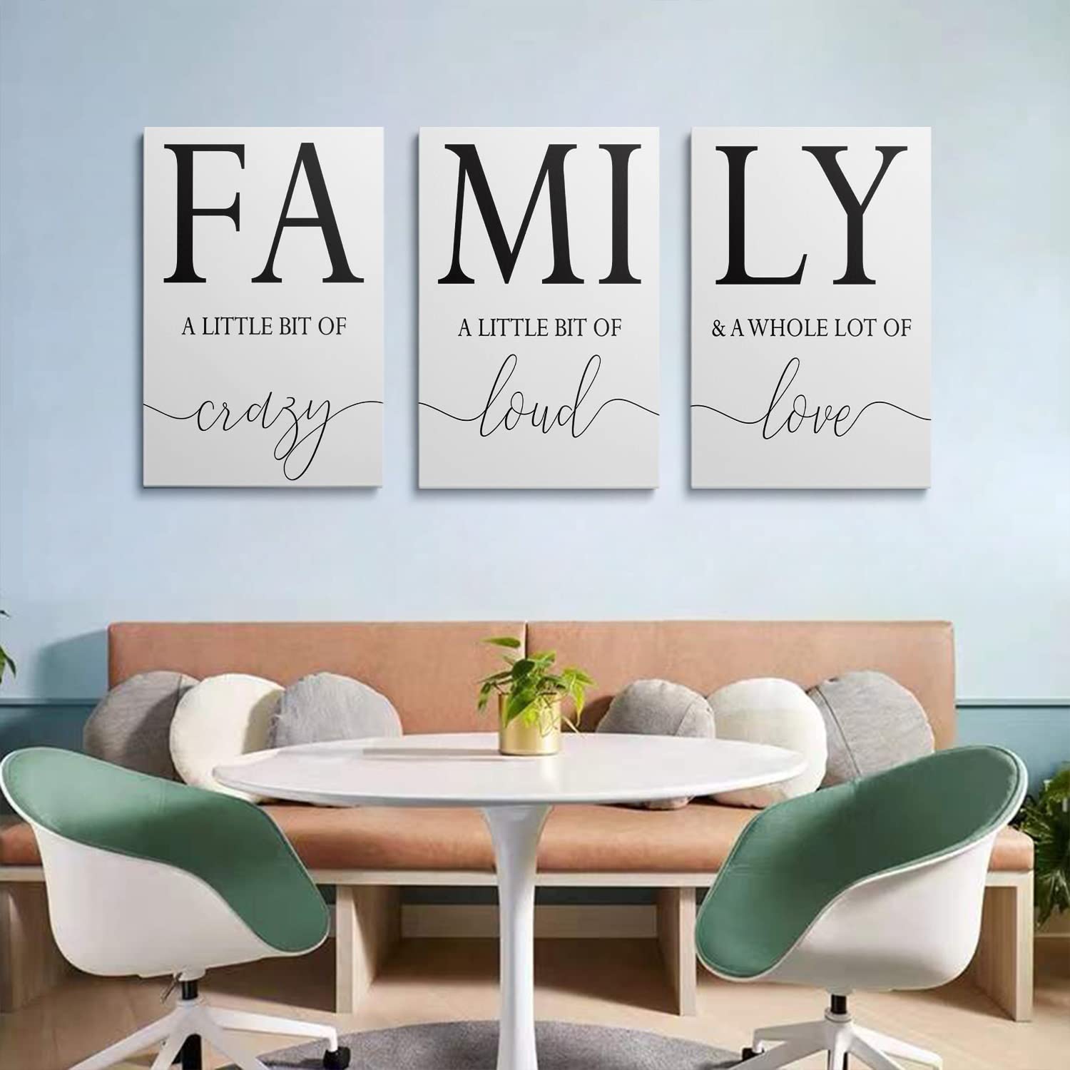 GUBIYU Modern Black and White Framed Canvas Wall Art Set of 3 - 24x36 Inch Inspirational Home Decor for Living Room, Bedroom & Dining Room | Perfect for Housewarming Gifts & Interior Design