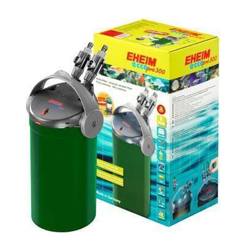 Eheim Ecco Pro 300 Canister Filter with Media 2036 - 80 Gallon (300L) Aquarium Filter, 200 GPH (750L/h) Flow Rate - Ideal for Freshwater & Saltwater Fish Tanks, Planted Aquariums & Large Aquatic Habitats