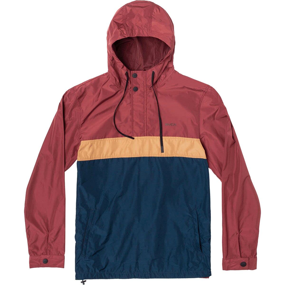 RVCA Men's Anorak Jacket - Lightweight Waterproof Windbreaker for Outdoor Hiking & Camping | Casual Streetwear Style