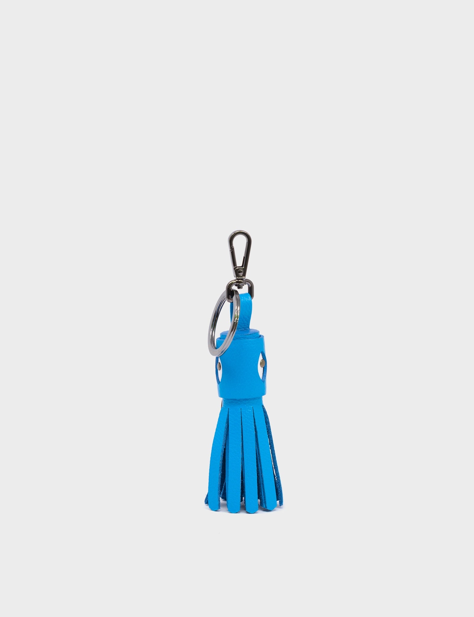 Callie Marie Hue Charm Ibiza Blue Leather Keychain - Stylish & Durable Key Holder for Women - Perfect for Gifts, Travel, and Everyday Use