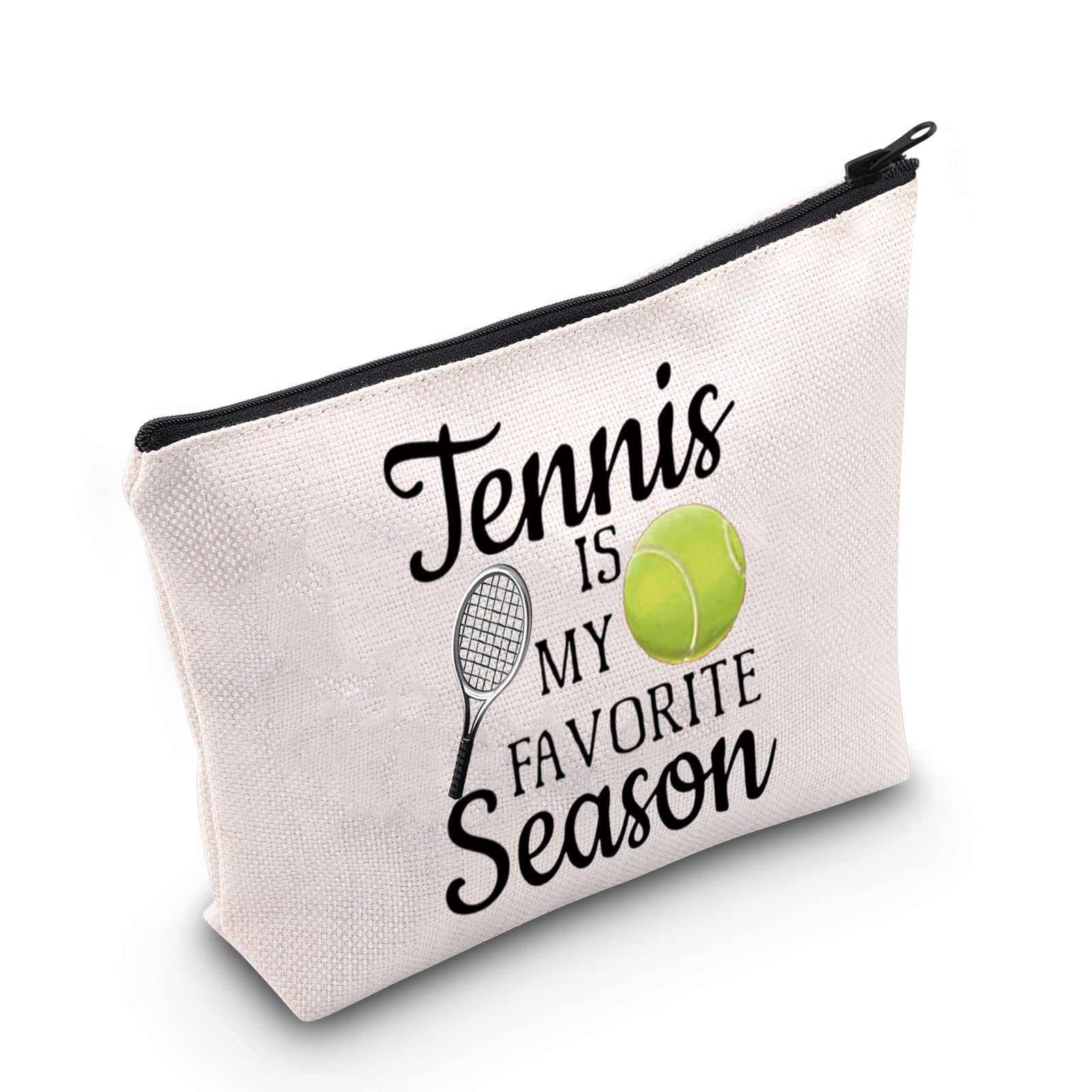 MEIKIUP Tennis Lovers Gift - Tennis Player Makeup Zipper Pouch & Travel Bag - Perfect Tennis Season Gift for Women & Men - Great for Gym, Court & Travel Accessories