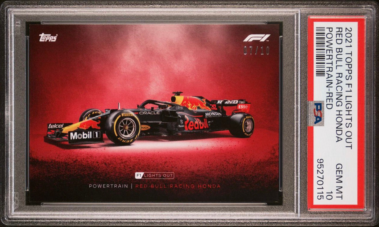 PSA 10 2007-2010 Red Bull Powertrain Red 2021 Topps Lights Out F1 Racing Card - Perfect for F1 Collectors, Display Cases & Sports Memorabilia Collections