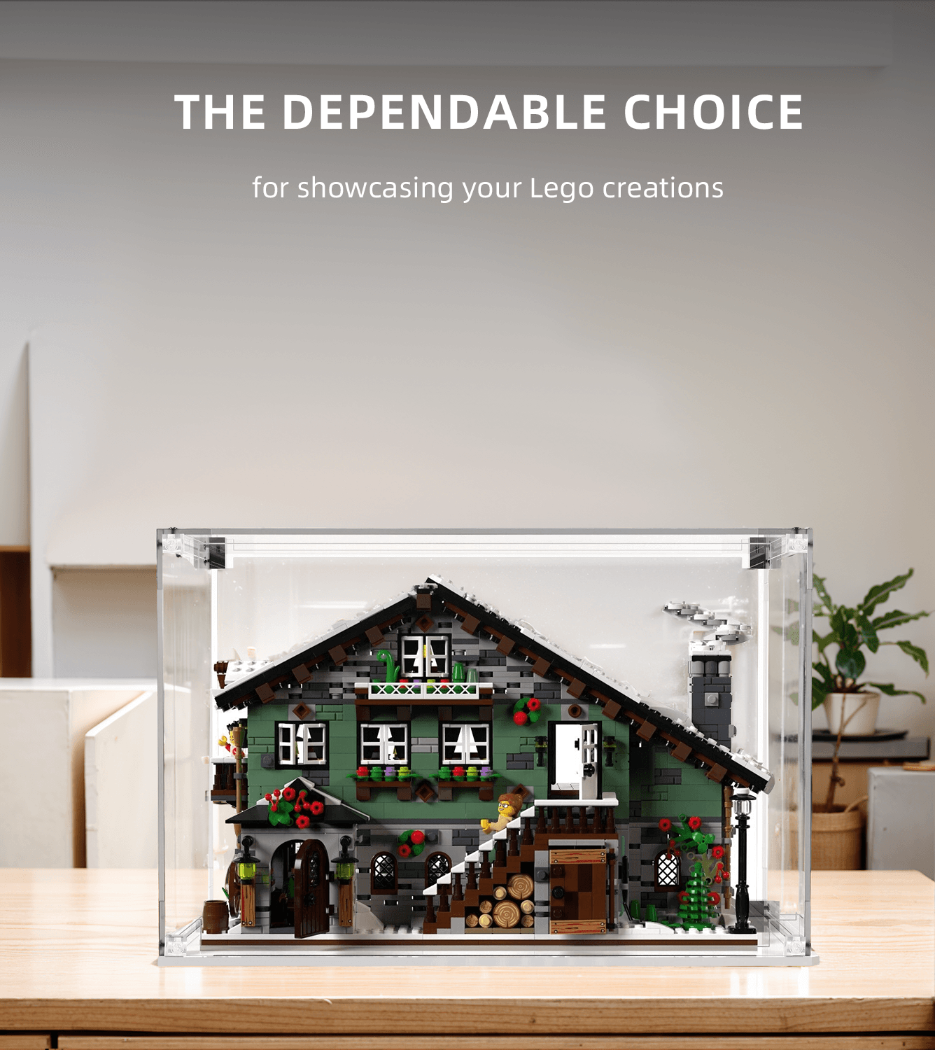 LEGO BrickLink Winter Chalet 910004 Display Case - Premium Acrylic Showcase for Collectible LEGO Sets - Perfect for Home Decor, Office Display & Gift Giving