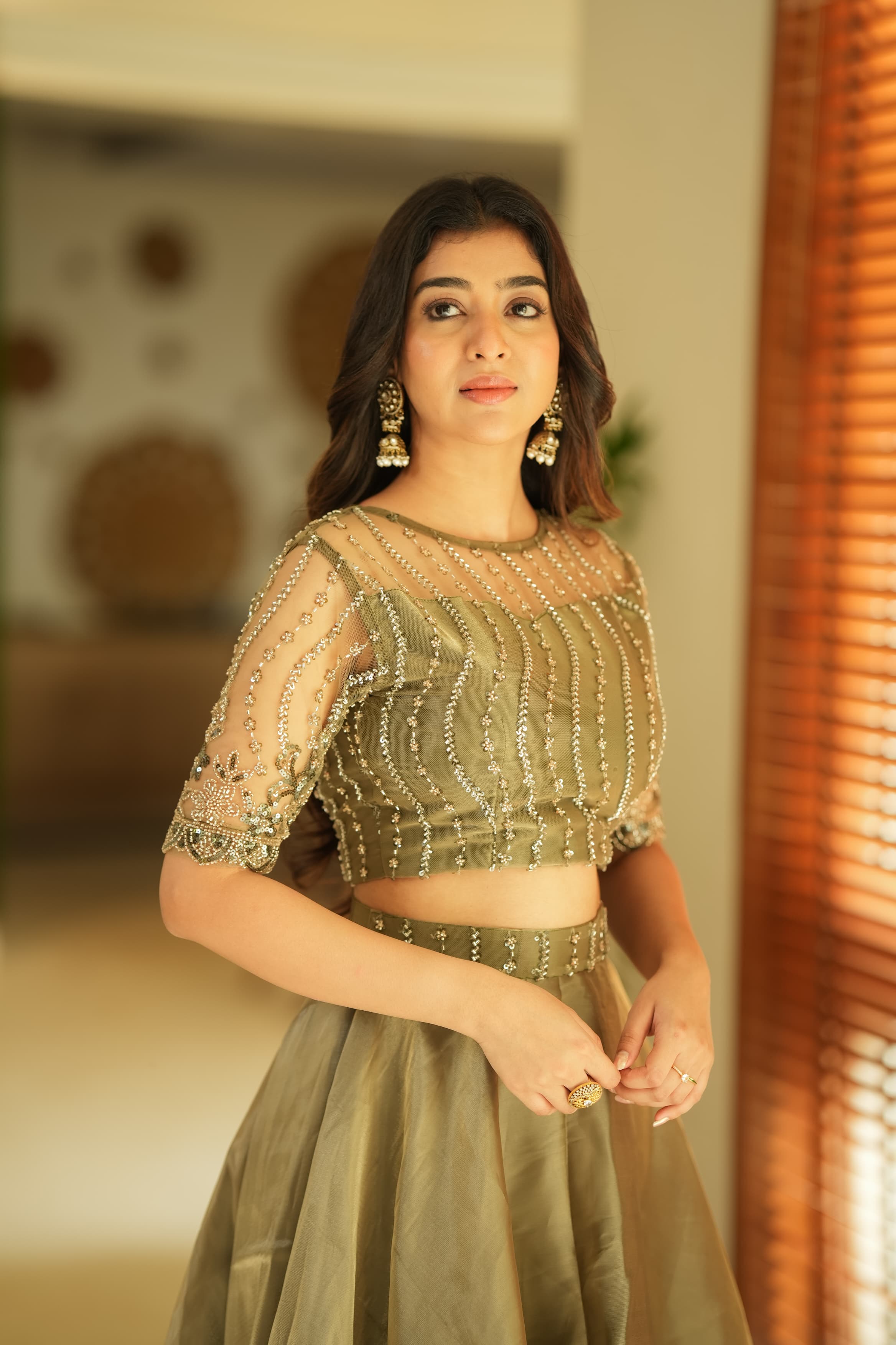 Pragya Premium Party Wear Crop Top & Skirt Set - Elegant Women's Outfit for Night Out, Club, Dinner Date & Special Occasions