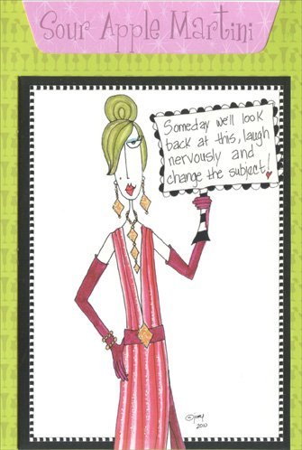 Funny Sour Apple Martini Recipe Birthday Card - Humorous Cocktail Greeting Card for Friends & Parties | Perfect for Bartenders, Mixologists & Cocktail Lovers