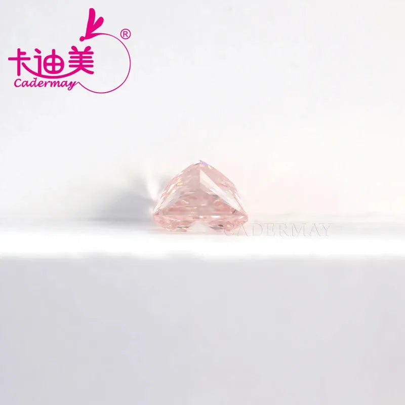 CADERMAY VS1 Clarity CVD Lab Grown Diamond - Square Cut Fancy Pink Loose Stone for Fine Jewelry Making & Wedding Rings | Engagement, Anniversary & Bridal Jewelry Designs
