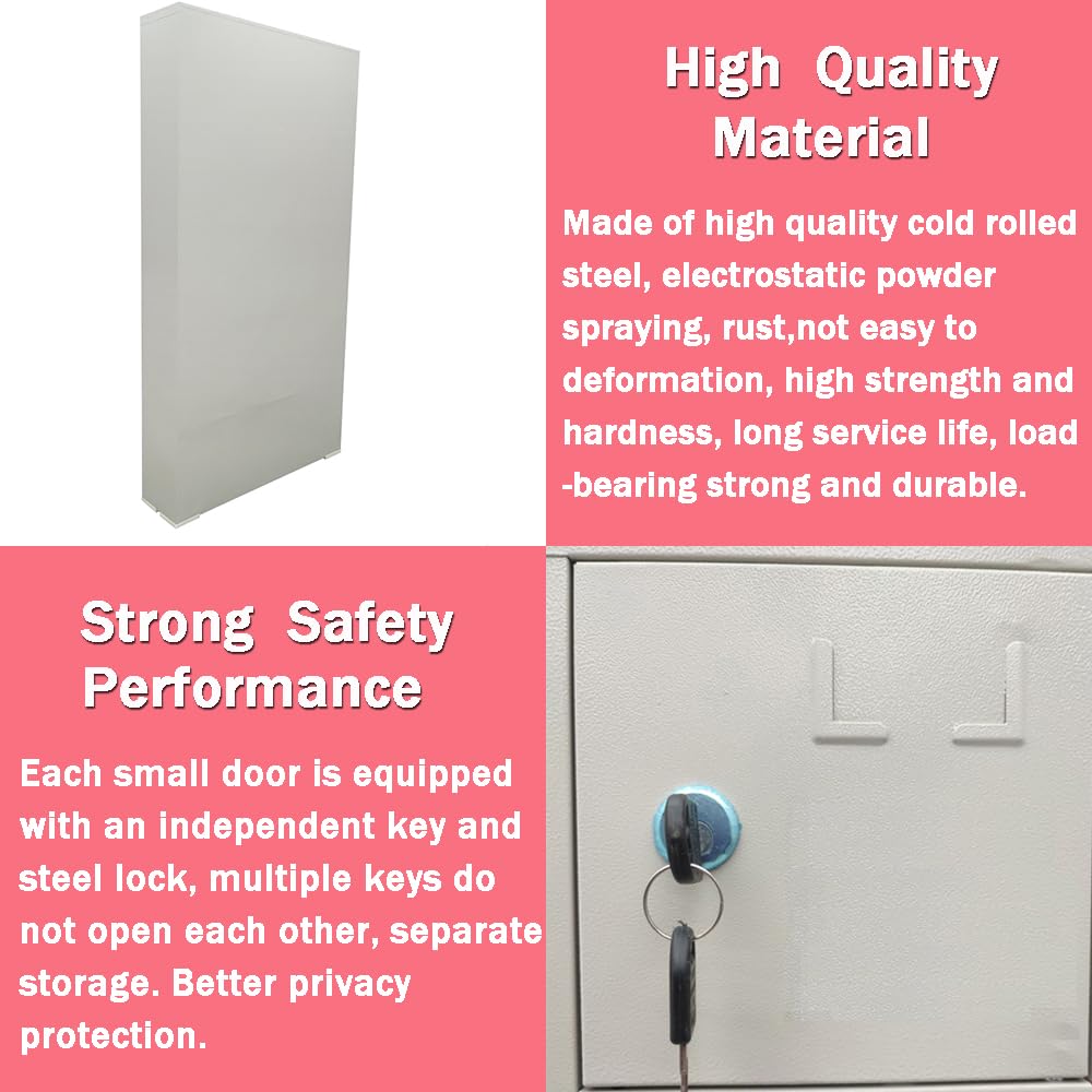 INTBUYING 40-Door Steel Mobile Phone Locker Box with Keys - Secure Cell Phone Storage Cabinet for Office, School, Classroom & Factory - Ideal for Employee Device Management & Student Phone Control