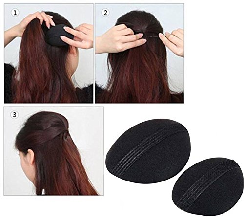 Banana Bumpits & Oval Hair Volumizer Set - 5 Piece Hair Styling Accessories (3 Banana Bumpits + 2 Oval Puff) for Updos, Ponytails & Volume Boost - Perfect for Weddings, Parties & Everyday Hairstyles