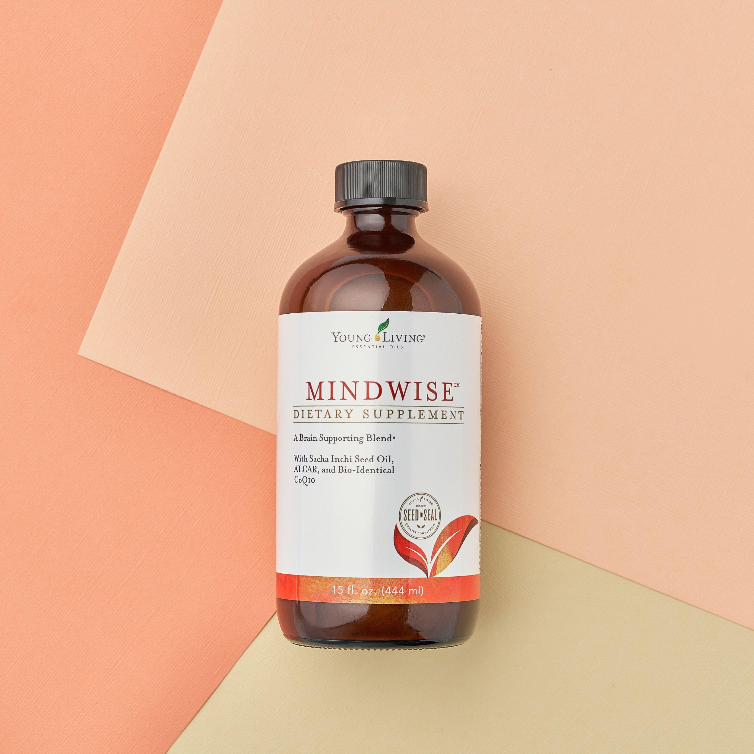 Young Living MindWise 15 oz Dietary Supplement - Essential Oil for Cognitive Support & Heart Health with Vitamin D3, CoQ10, ALCR & GPC | Brain Booster for Focus, Memory & Mental Clarity | Perfect for Students, Professionals & Seniors