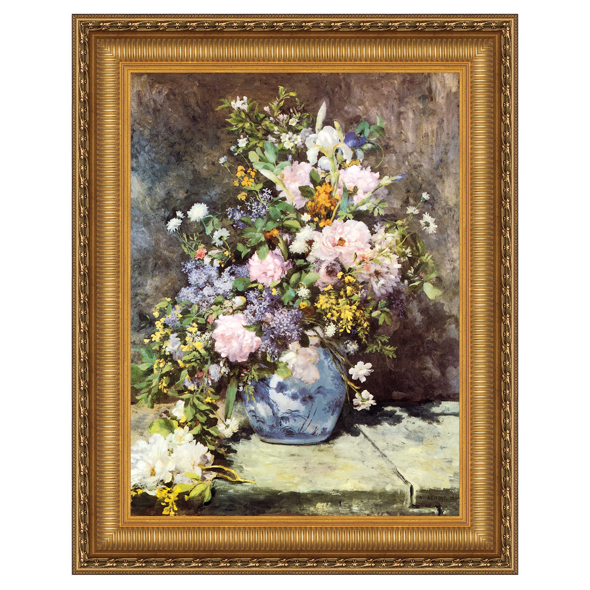 Design Toscano Vase of Flowers 1886 Canvas Art Reproduction - Large Wall Decor for Living Room, Bedroom & Office