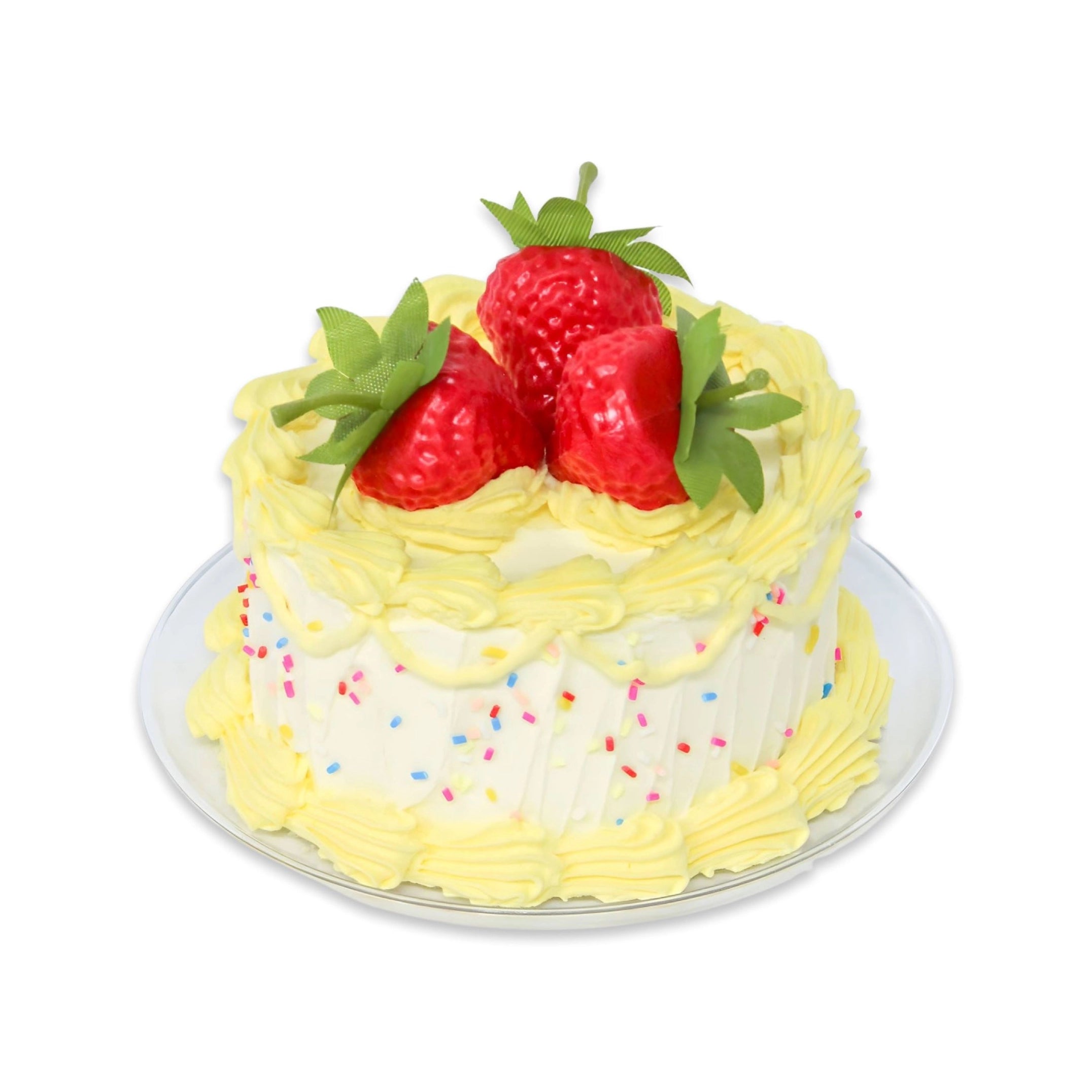 DIY Fake Cake Craft Kit - Strawberry Sprinkle Decor for Dorm Room, Birthday Gifts & Home Shelf Styling | Fake Dessert Display for Party Decorations, Classroom Projects & Creative Home Decor
