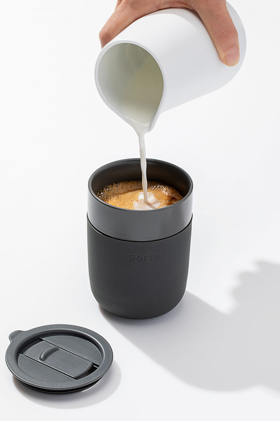 Premium Charcoal Ceramic Coffee Mug 355ml - Insulated, Durable & Stylish for Home, Office, or Outdoor Use
