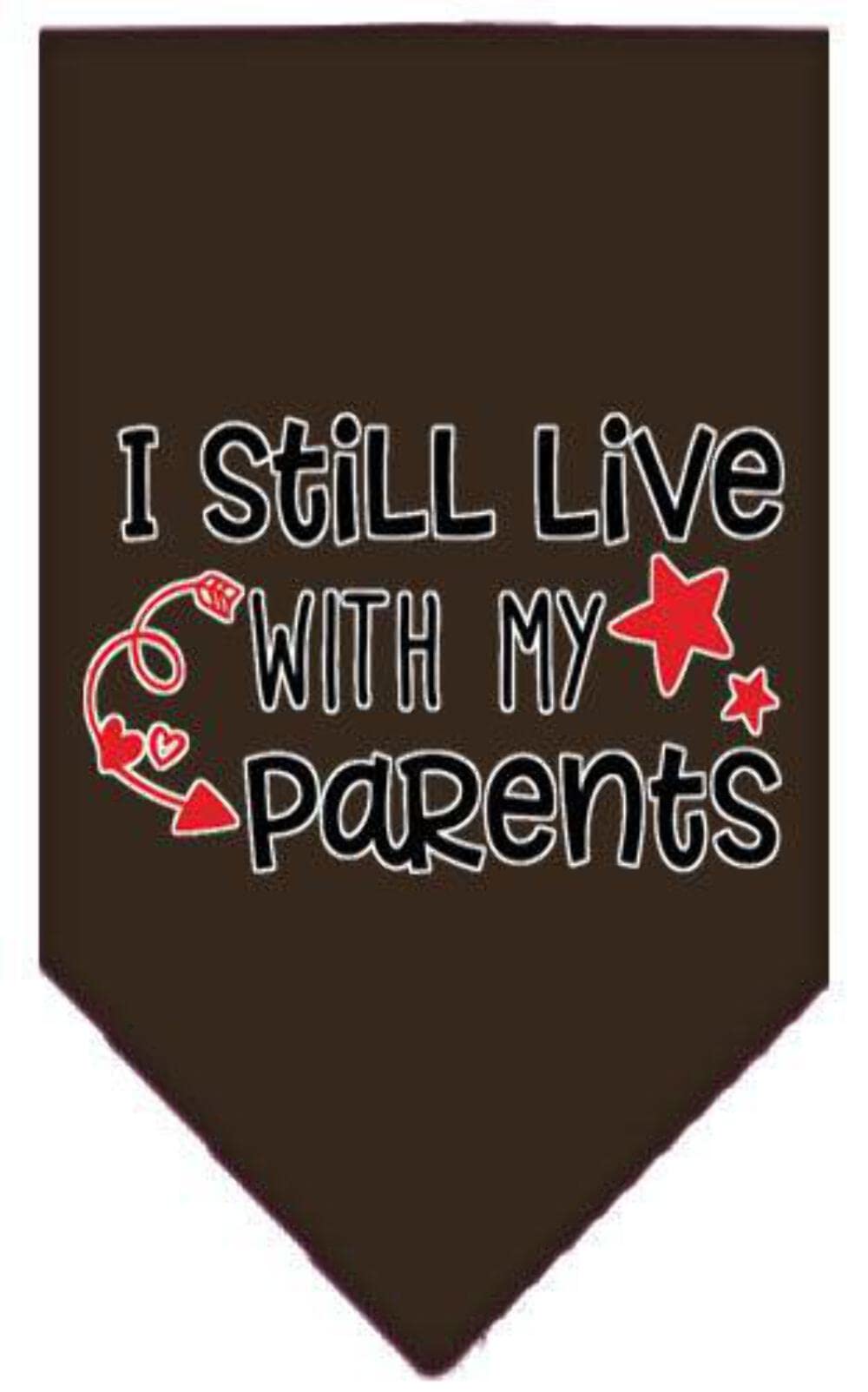 Funny Pet Bandana for Dogs - 'I Still Live With My Parents' Screen Printed Purple Small Dog Bandana | Perfect for Pet Costumes, Halloween, and Daily Wear