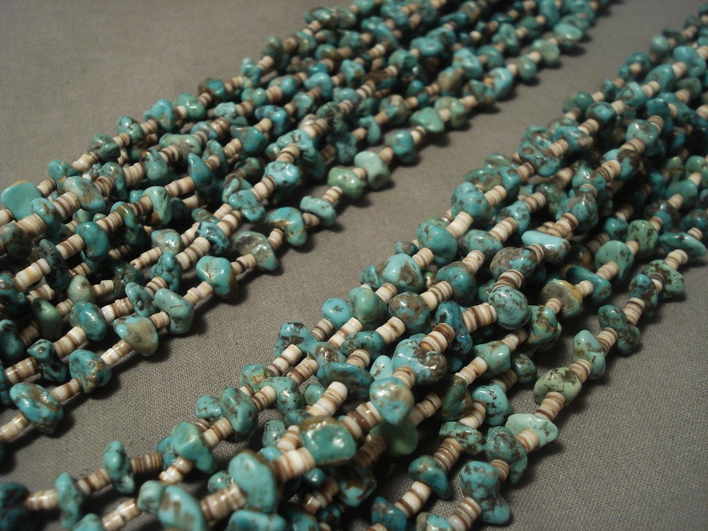 343 Gram Vintage Green Turquoise Necklace - Authentic Old Southwest Style Jewelry for Women | Perfect for Boho Fashion, Gift Giving & Special Occasions