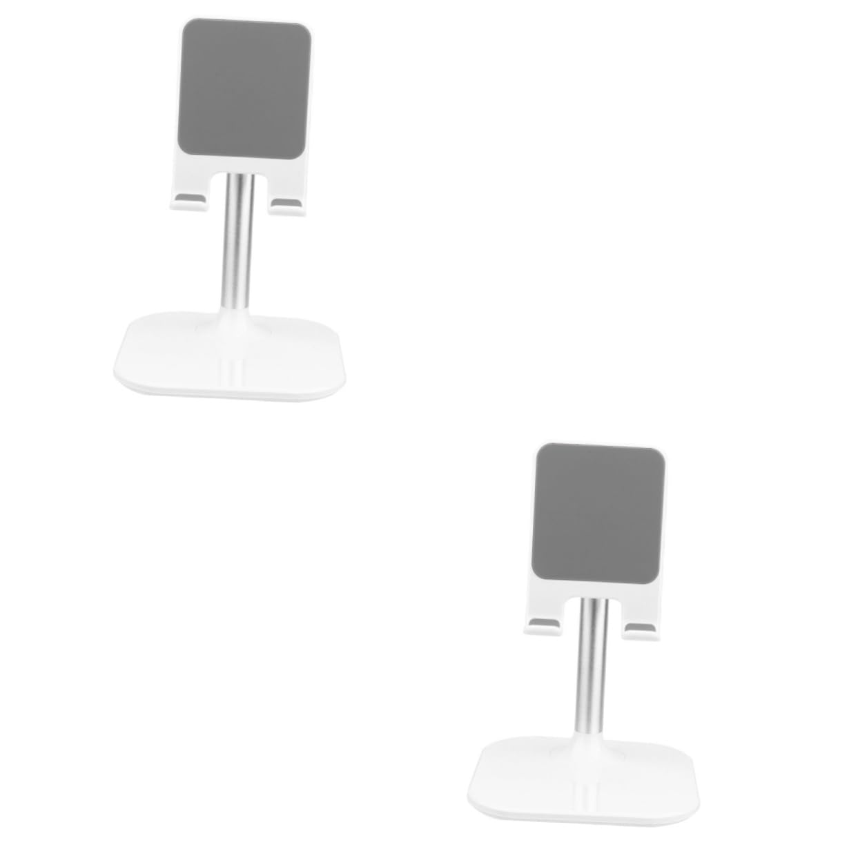 Universal Adjustable Phone and Tablet Stand Holder - 2 Pack, White - Perfect for Desk, Bed, Kitchen, and Office Use with Smartphones & Tablets