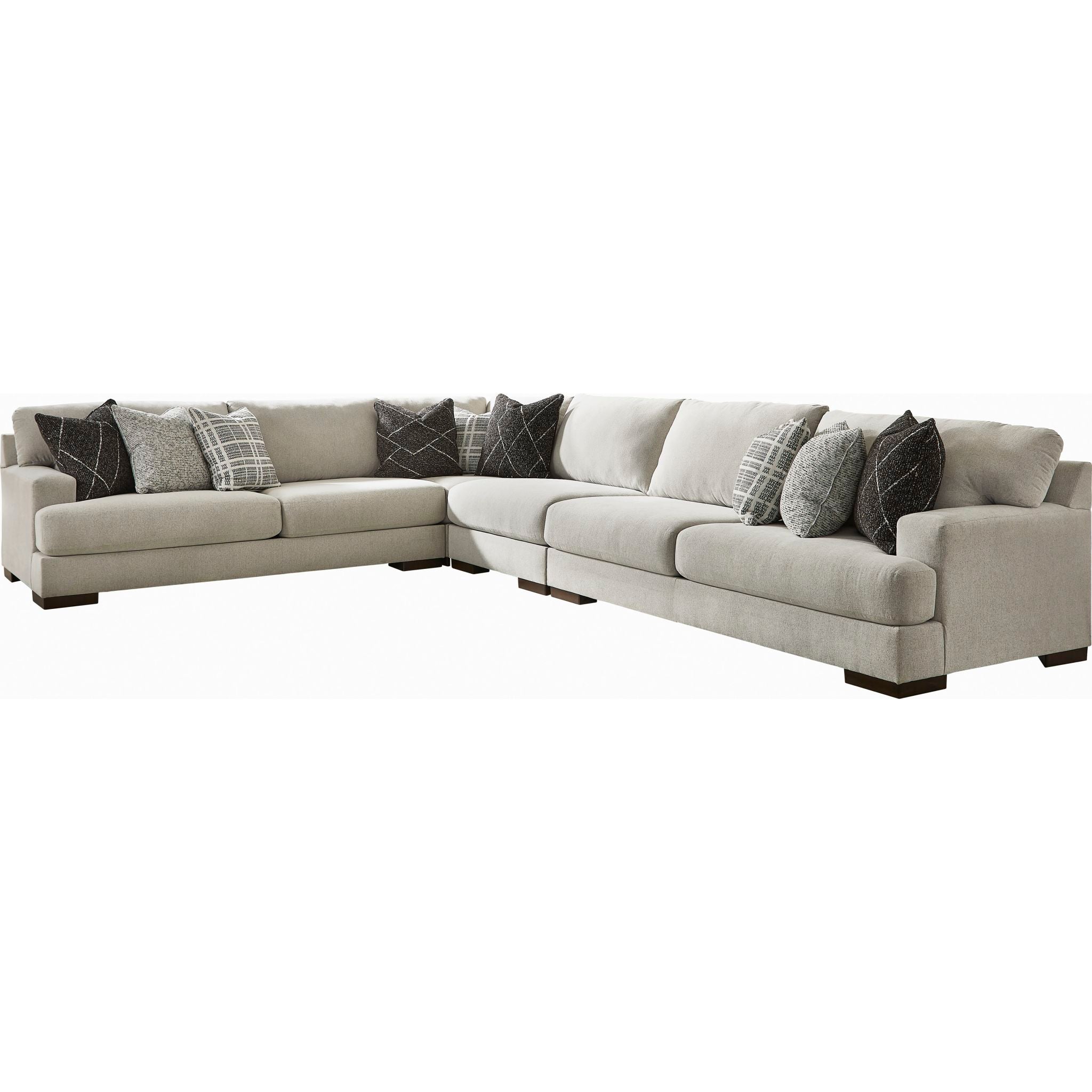 Artsie 4-Piece Modular Sectional Sofa Set - Modern L-Shaped Couch with Chaise Lounge for Living Room, Family Room & Home Theater Comfortable Seating