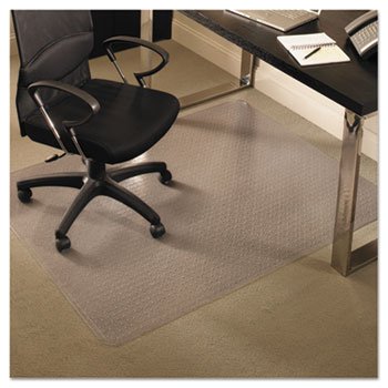 EverLife Clear Rectangular Chair Mat for Medium Pile Carpet - 46
