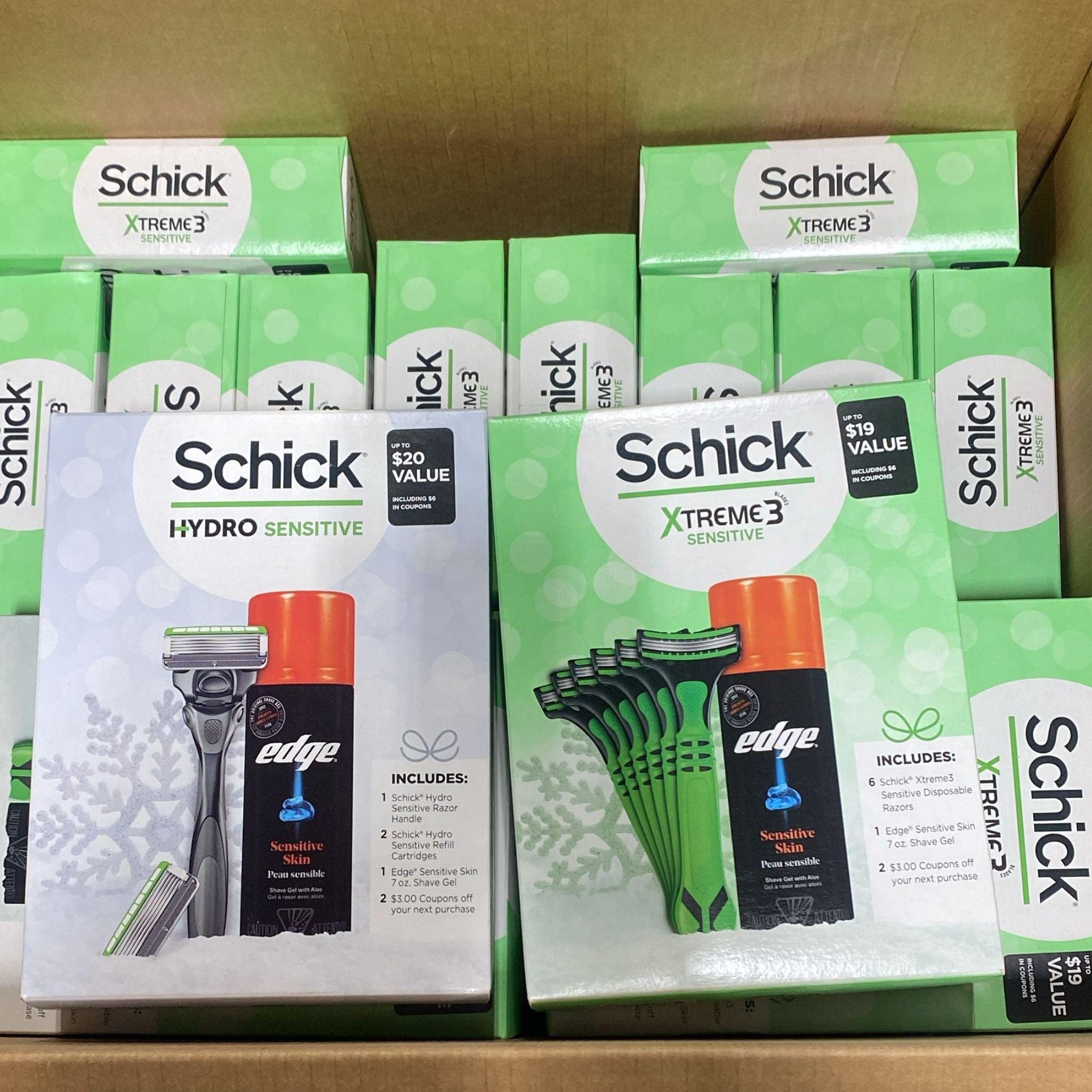 Schick Sensitive Razor Set - Hydro Sensitive & Xtreme 3 Sensitive Blades (22-Piece Pack) for Smooth, Irritation-Free Shaving at Home or Travel