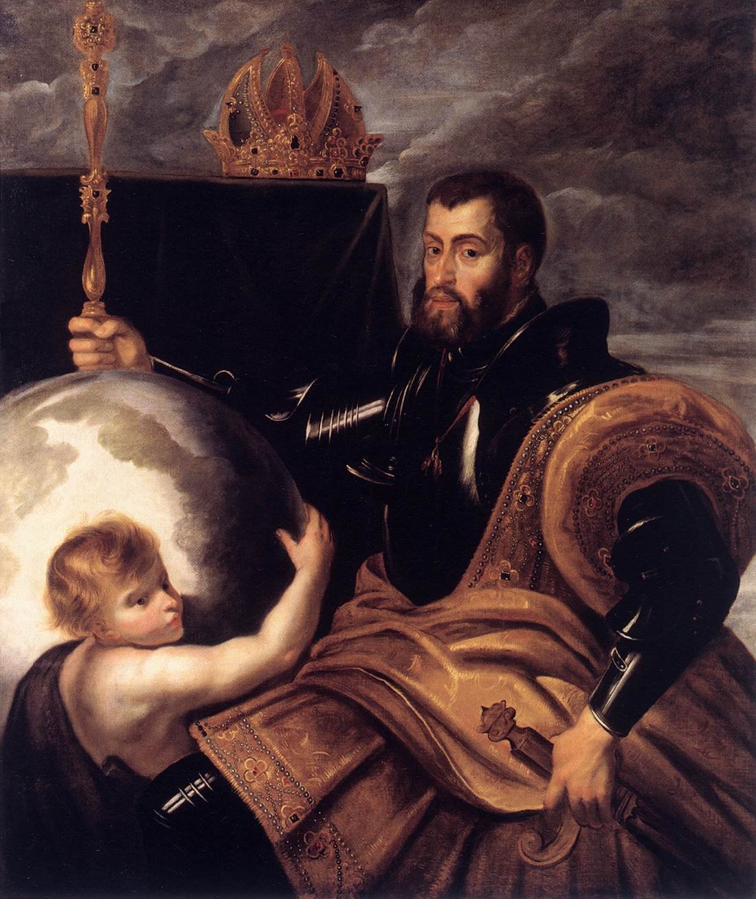 Peter Paul Rubens Allegory on Emperor Charles as Ruler of Vast Realms - 20x25 Inch Premium Canvas Art Print for Home Decor & Office Wall Art