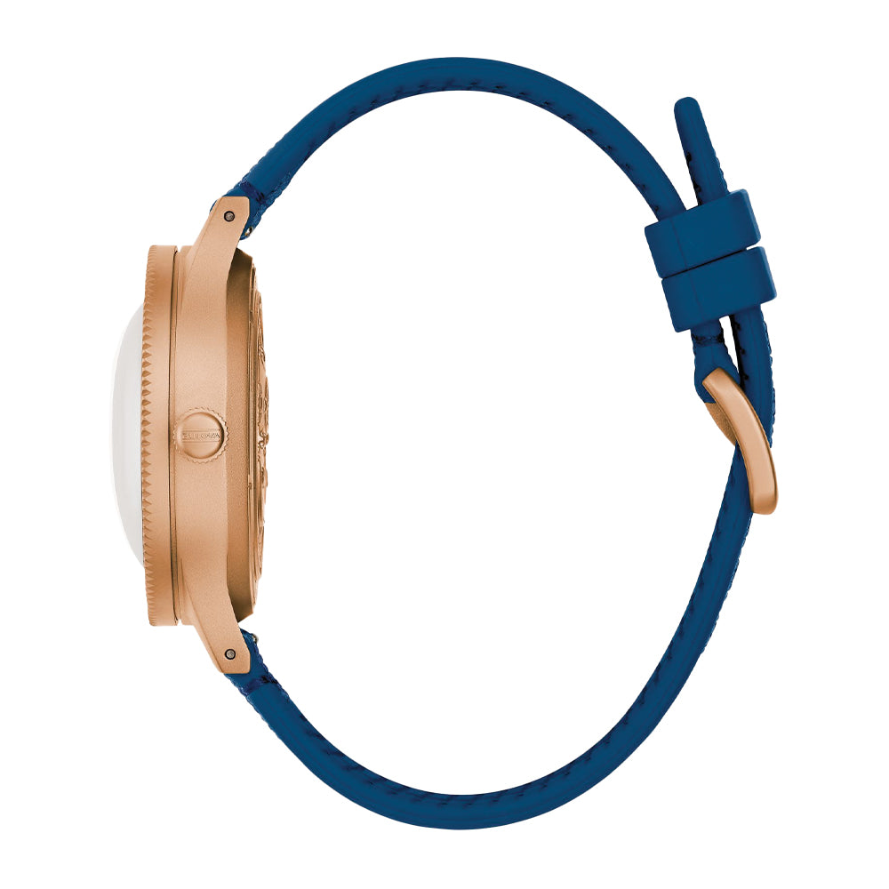 MIL SHIPS Bronze Special Edition 41mm Blue Dial Men's Watch with Leather Strap - Perfect for Diving, Casual Wear & Luxury Gift Giving