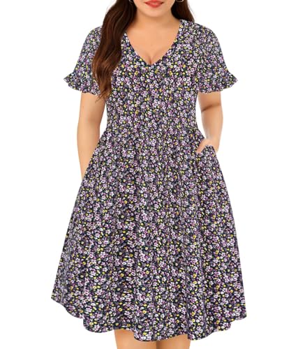 013-floral Navy