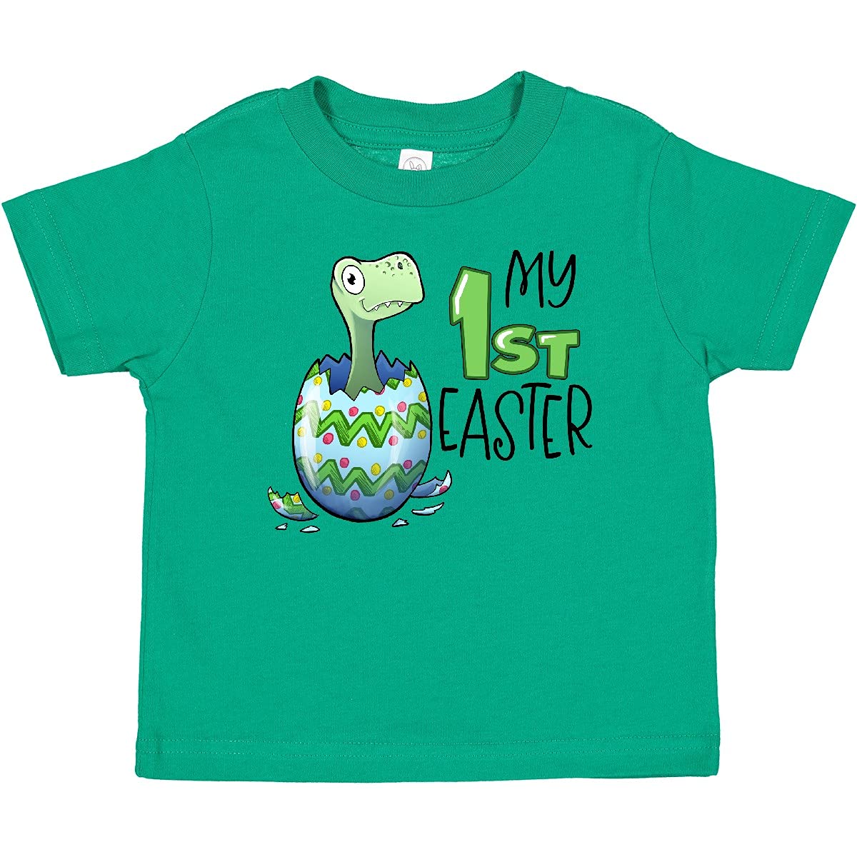 Inktastic My 1st Easter Dinosaur Hatching Easter Egg Baby T-Shirt - Cute Dino Easter Outfit for Infants & Toddlers - Perfect for Easter Egg Hunts, Family Photos & Holiday Celebrations