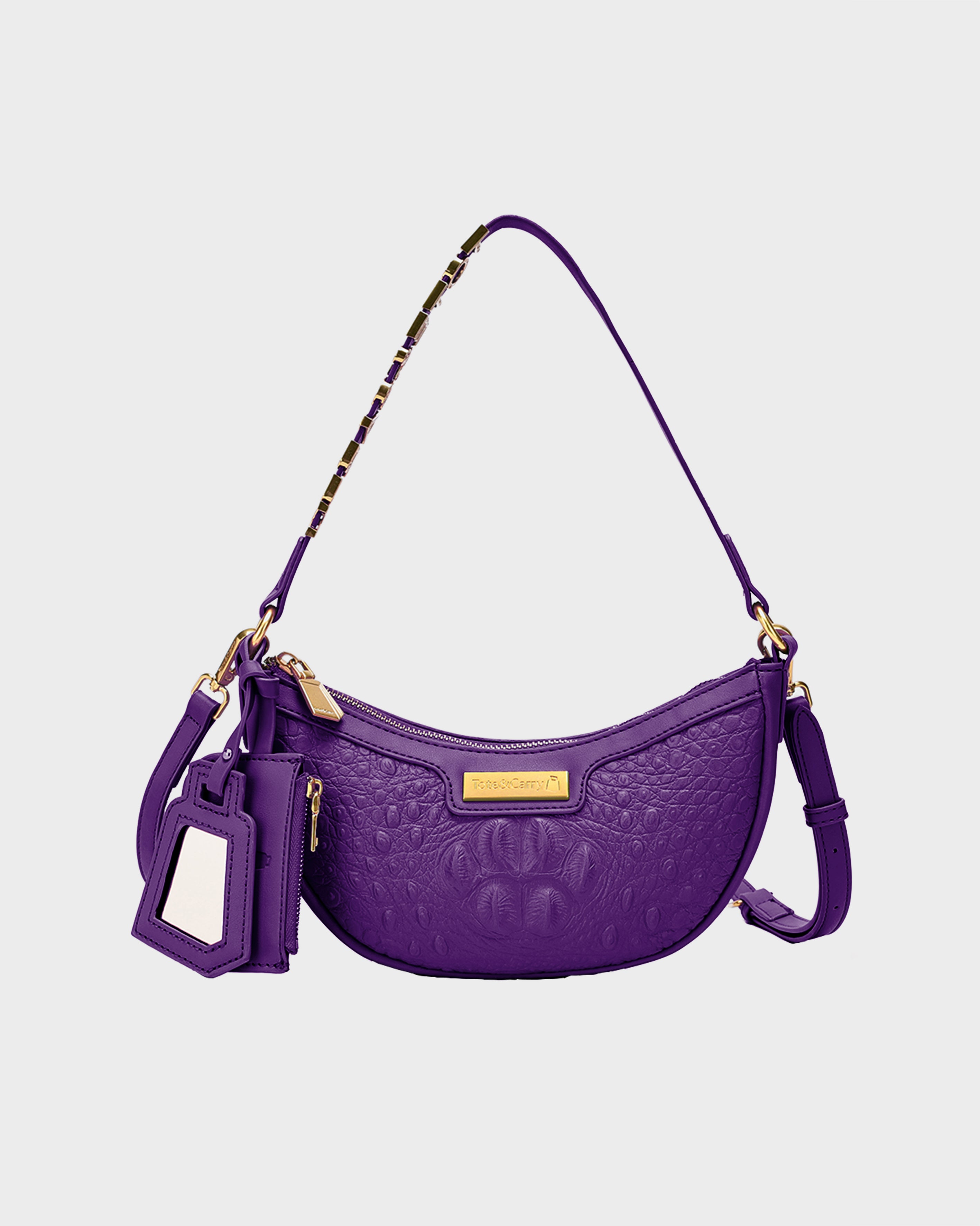 Stylish Purple Shoulder Purse for Women - Trendy Crossbody Bag for Daily Use, Travel & Shopping