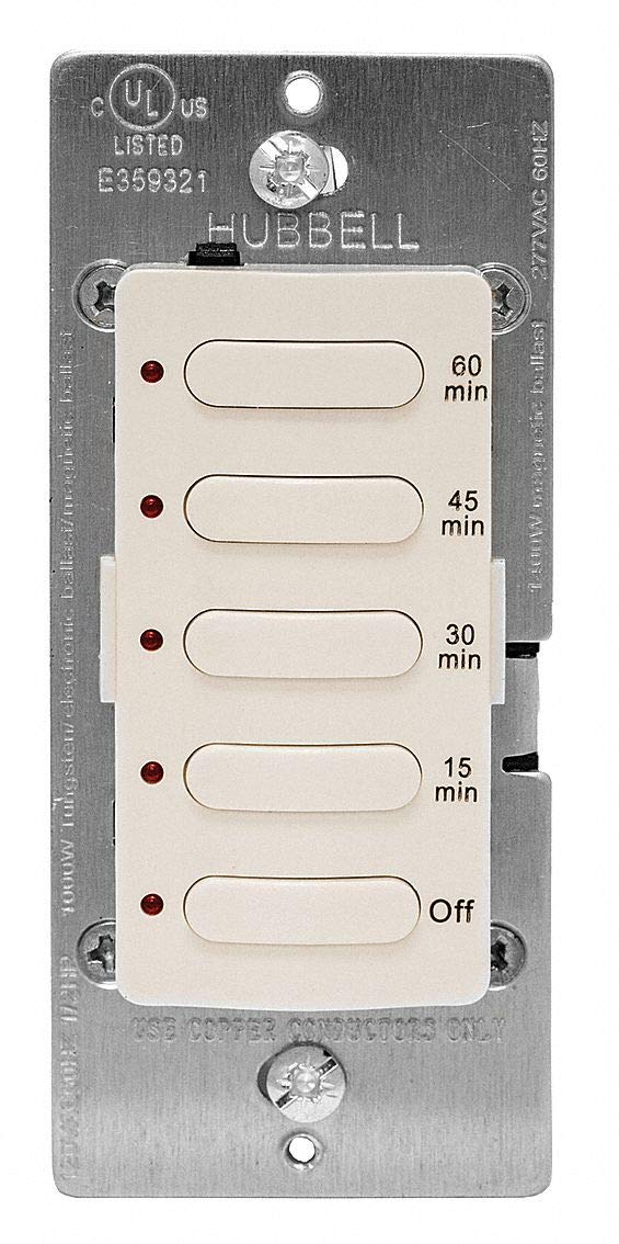 120V/277V Electronic Timer Switch - Light Almond Color for Home & Office Automation - Perfect for Lighting Control, HVAC Systems, and Energy Saving