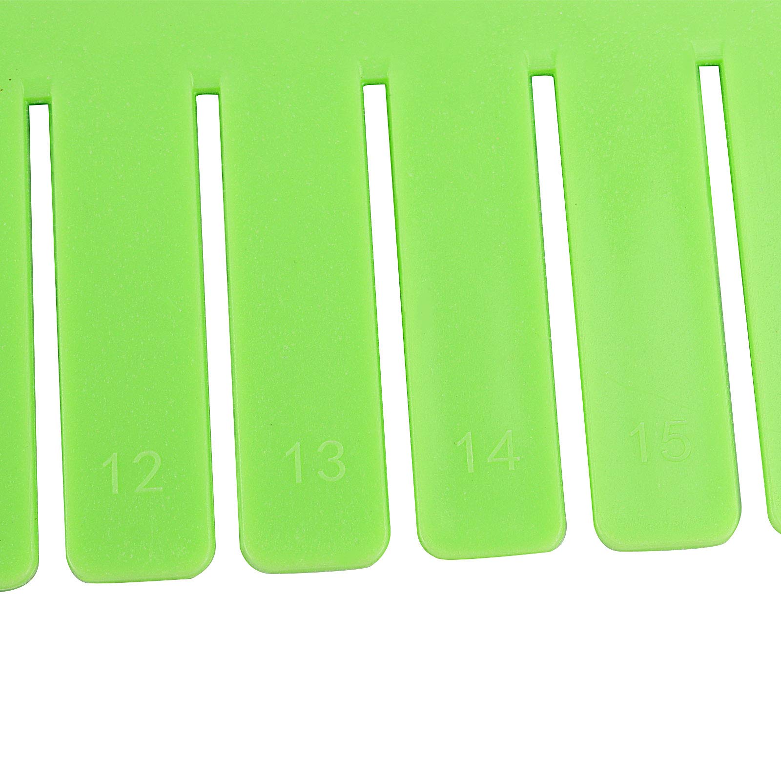 ZOENHOU 60 PCS Green Plastic Drawer Dividers - 12.6 x 2.8 Inch Adjustable Organizer for Makeup, Kitchen, Office & Home Storage | Perfect for Drawers, Desktops & Cabinets