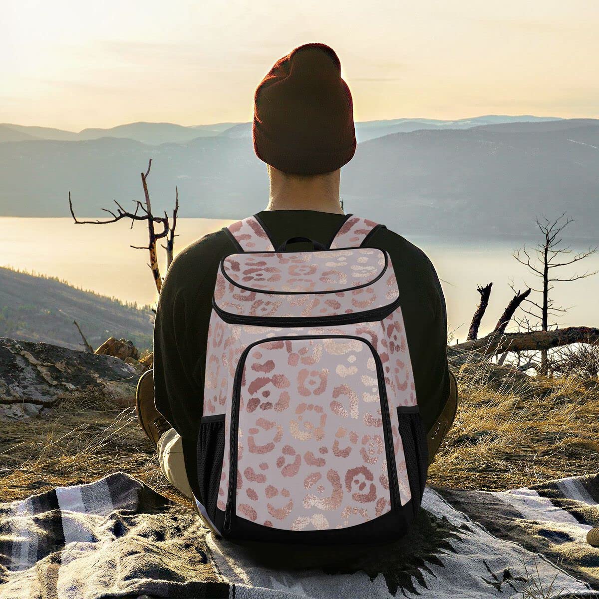 **Leakproof Insulated Cooler Backpack - 30 Can Capacity for Camping, Beach, Hiking & Picnics | Portable Lunch Cooler Bag for Outdoor Adventures**