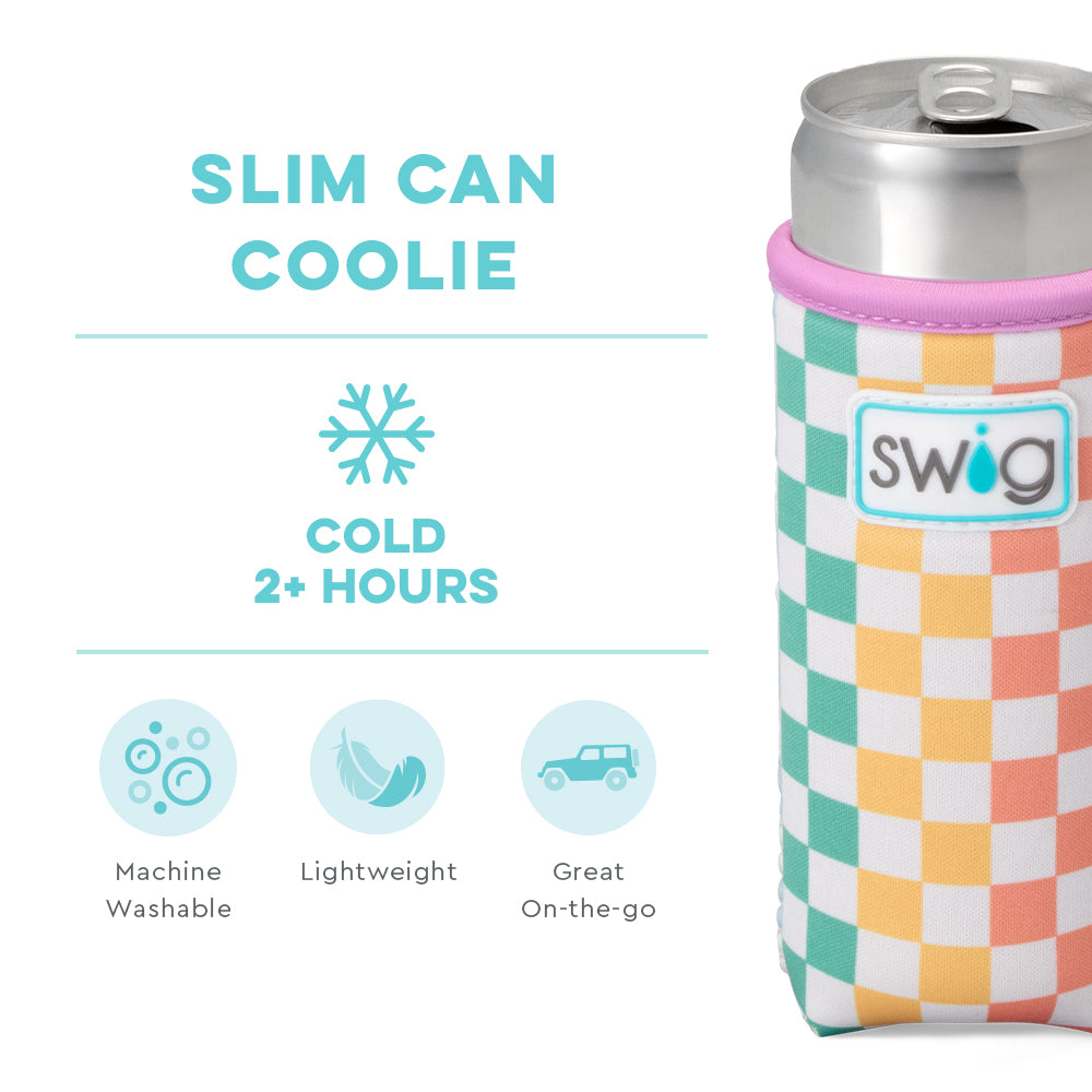 Check Mate Slim Can Cooler - Insulated Beverage Sleeve for 12oz Cans - Perfect for Parties, BBQs, and Outdoor Events