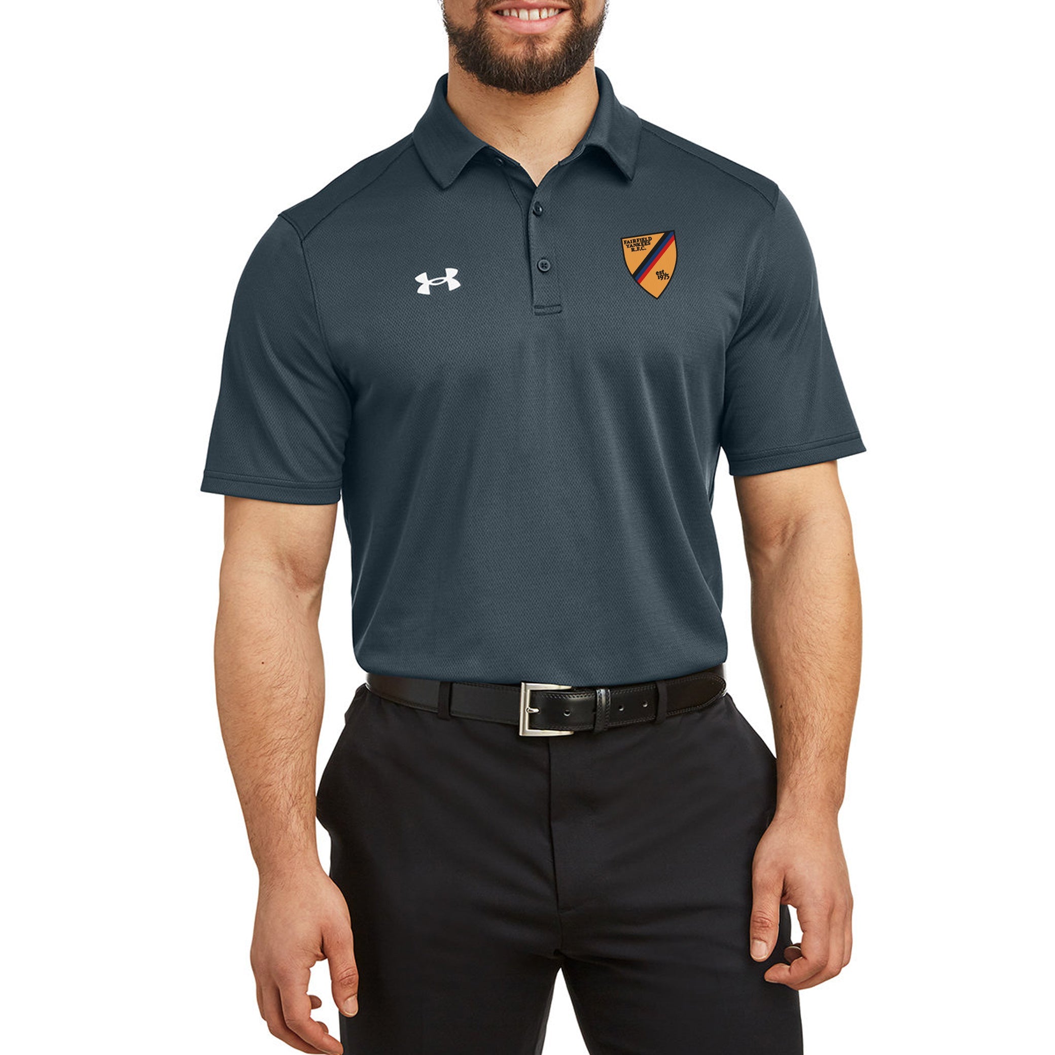 Fairfield Yankees RFC UA Team Tech Polo - Moisture-Wicking Performance Shirt for Rugby & Sports - Men's Athletic Apparel for Training & Games