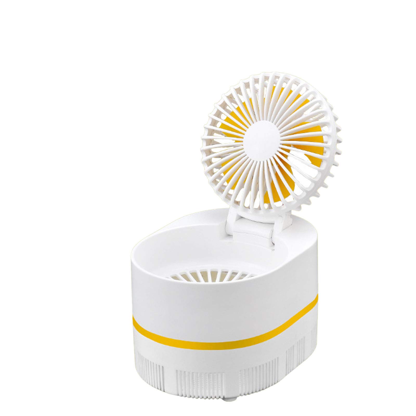 Pacoco Small Portable Fan - Mini USB Rechargeable Handheld Fan with Mosquito Repellent Function, Cute Yellow Personal Fan for Summer Outdoor, Travel, Office, and Home Use