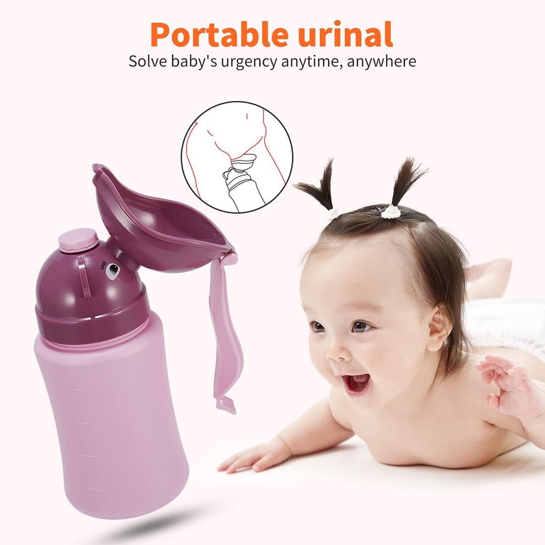 Portable Toddler Travel Potty for Boys & Girls - Lightweight & Convenient for Camping, Road Trips, Airplane & Train Travel - Outdoor Toilet Training Solution (Pink) - Perfect for Road Trips, Camping & Emergency Use